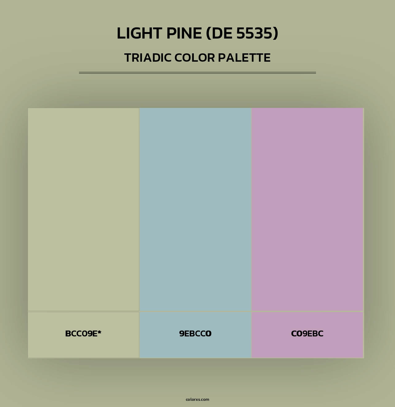 Light Pine (DE 5535) - Triadic Color Palette