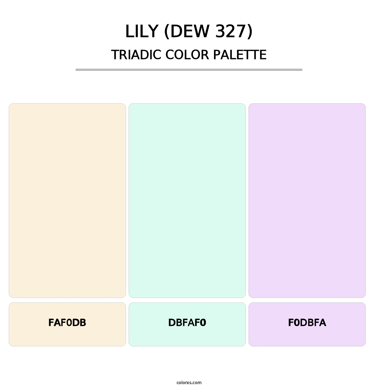 Lily (DEW 327) - Triadic Color Palette