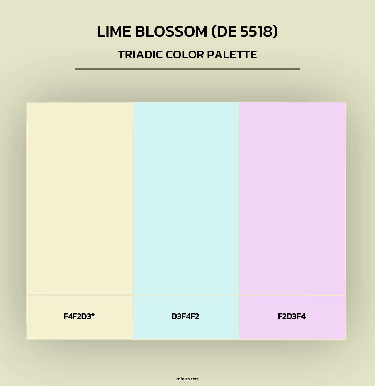 Lime Blossom (DE 5518) - Triadic Color Palette