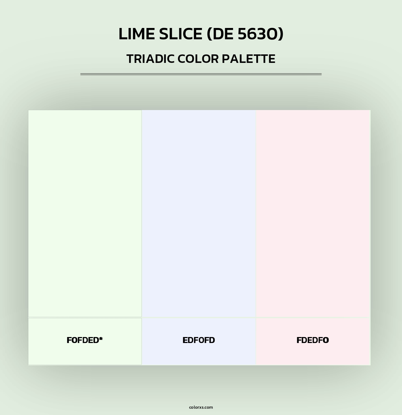 Lime Slice (DE 5630) - Triadic Color Palette