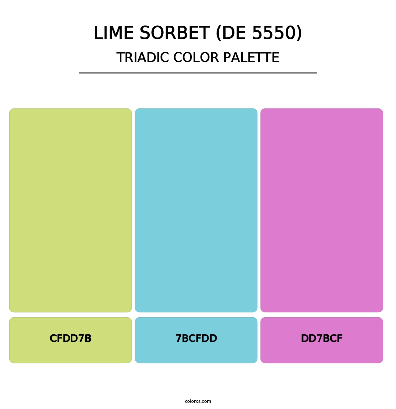 Lime Sorbet (DE 5550) - Triadic Color Palette