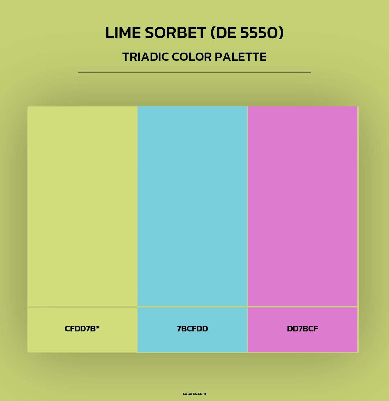 Lime Sorbet (DE 5550) - Triadic Color Palette