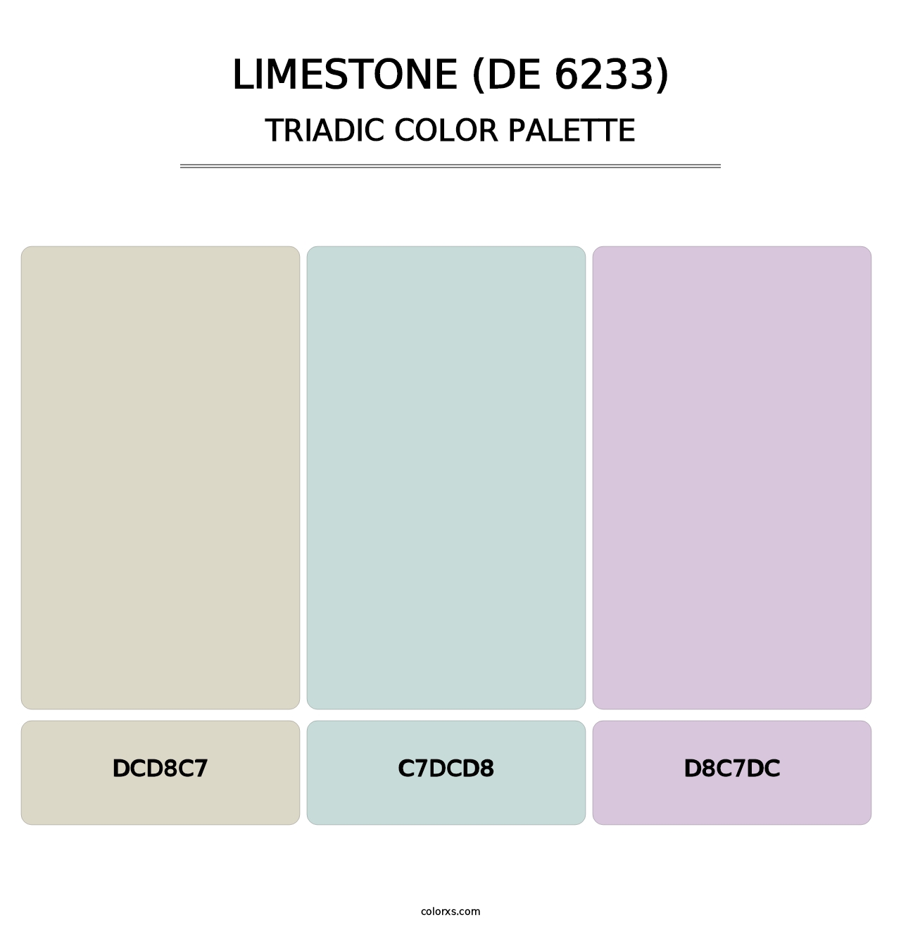 Limestone (DE 6233) - Triadic Color Palette