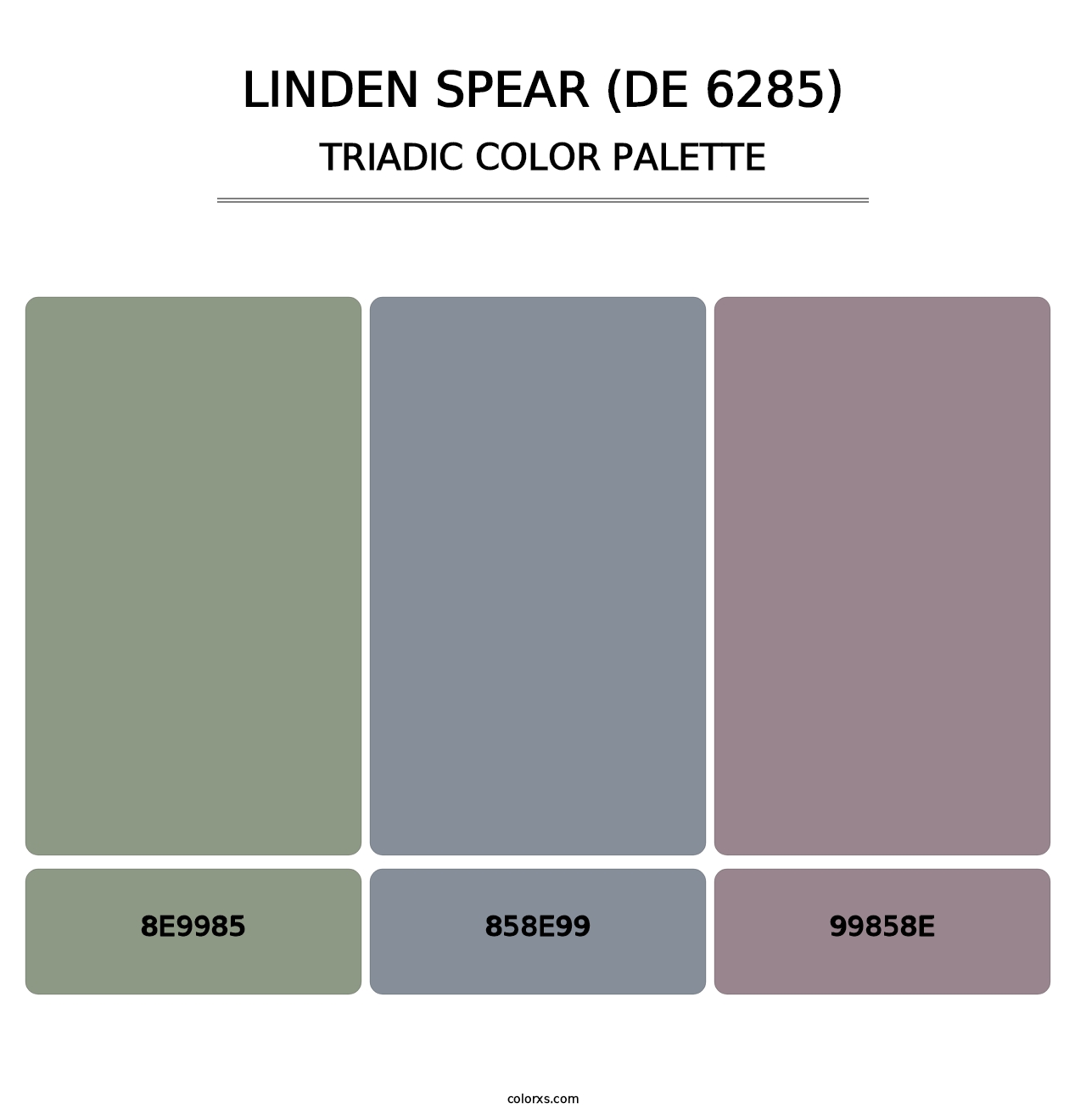 Linden Spear (DE 6285) - Triadic Color Palette
