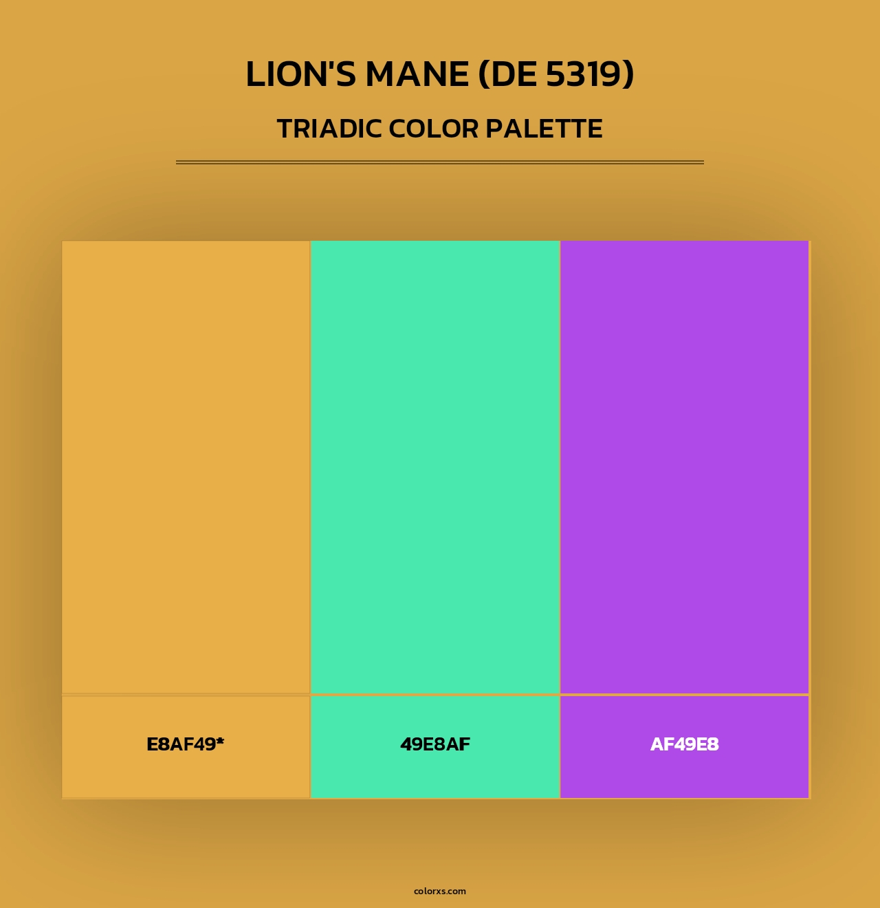 Lion's Mane (DE 5319) - Triadic Color Palette