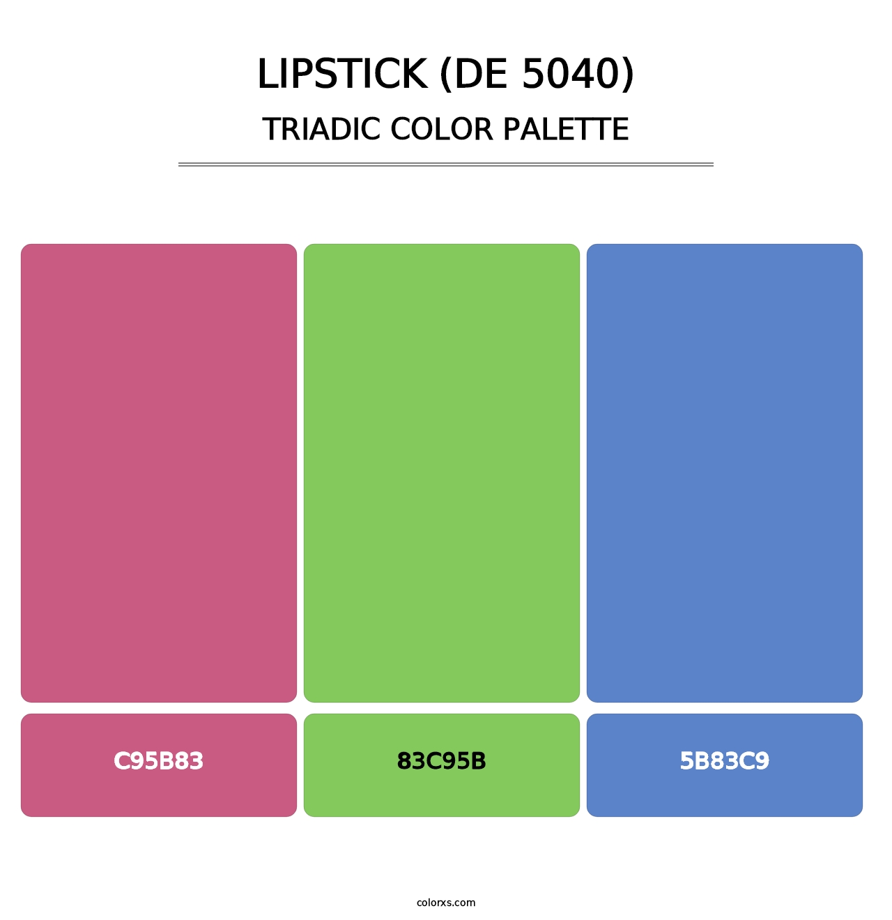 Lipstick (DE 5040) - Triadic Color Palette