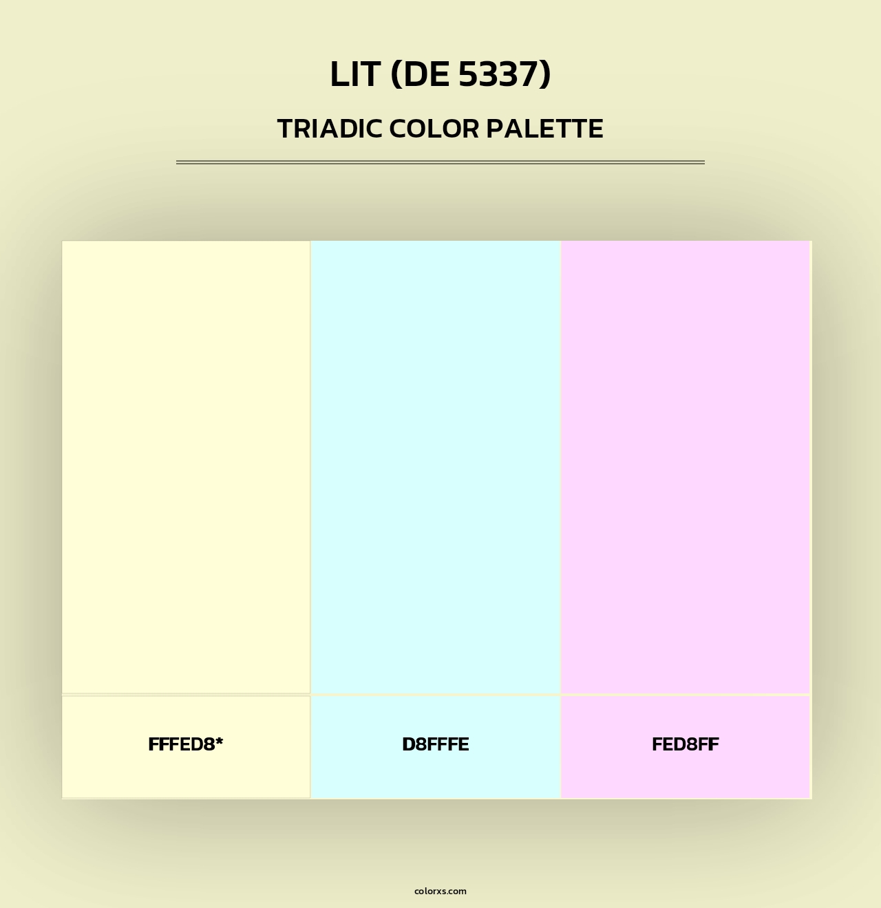 Lit (DE 5337) - Triadic Color Palette