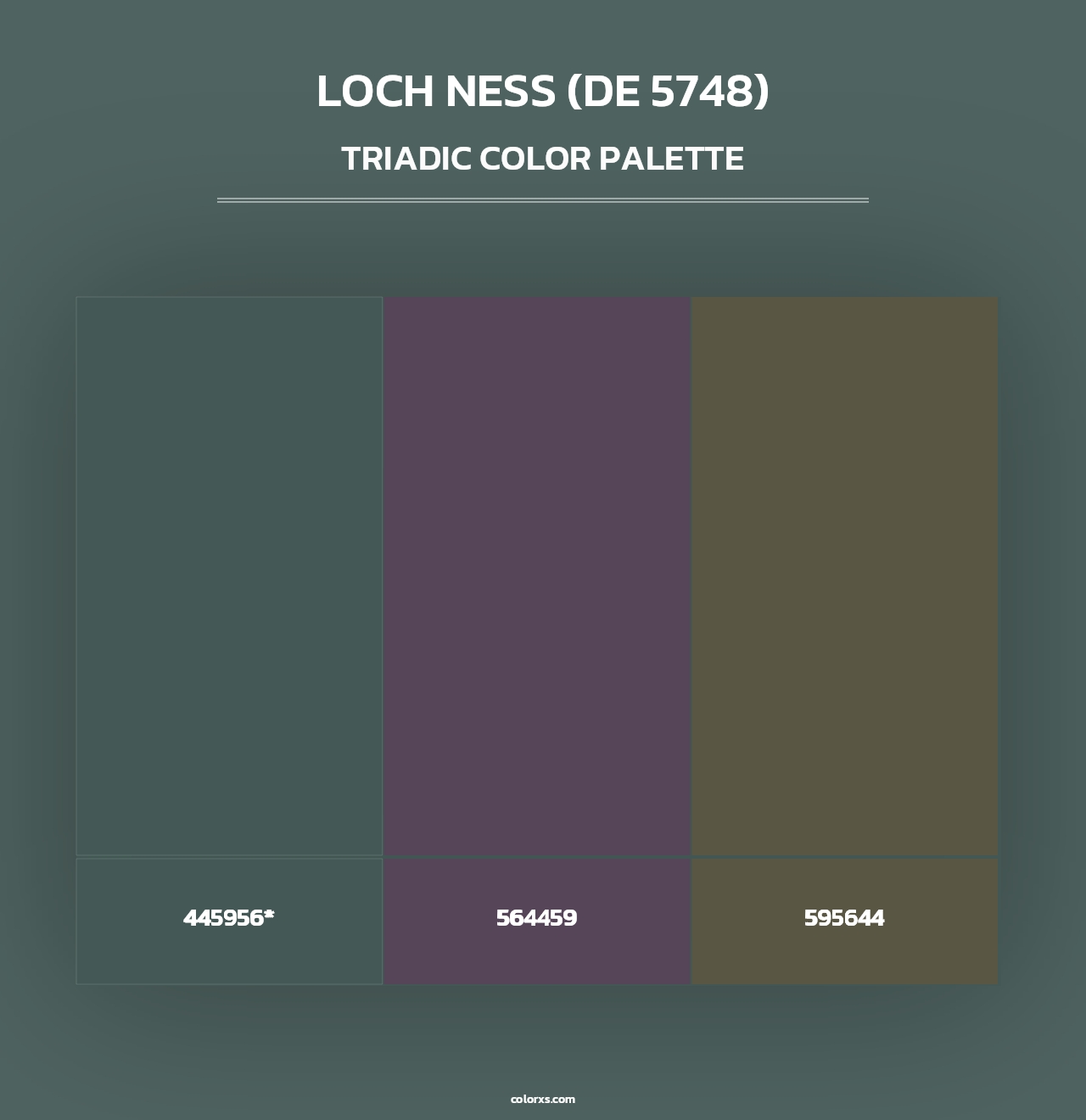 Loch Ness (DE 5748) - Triadic Color Palette