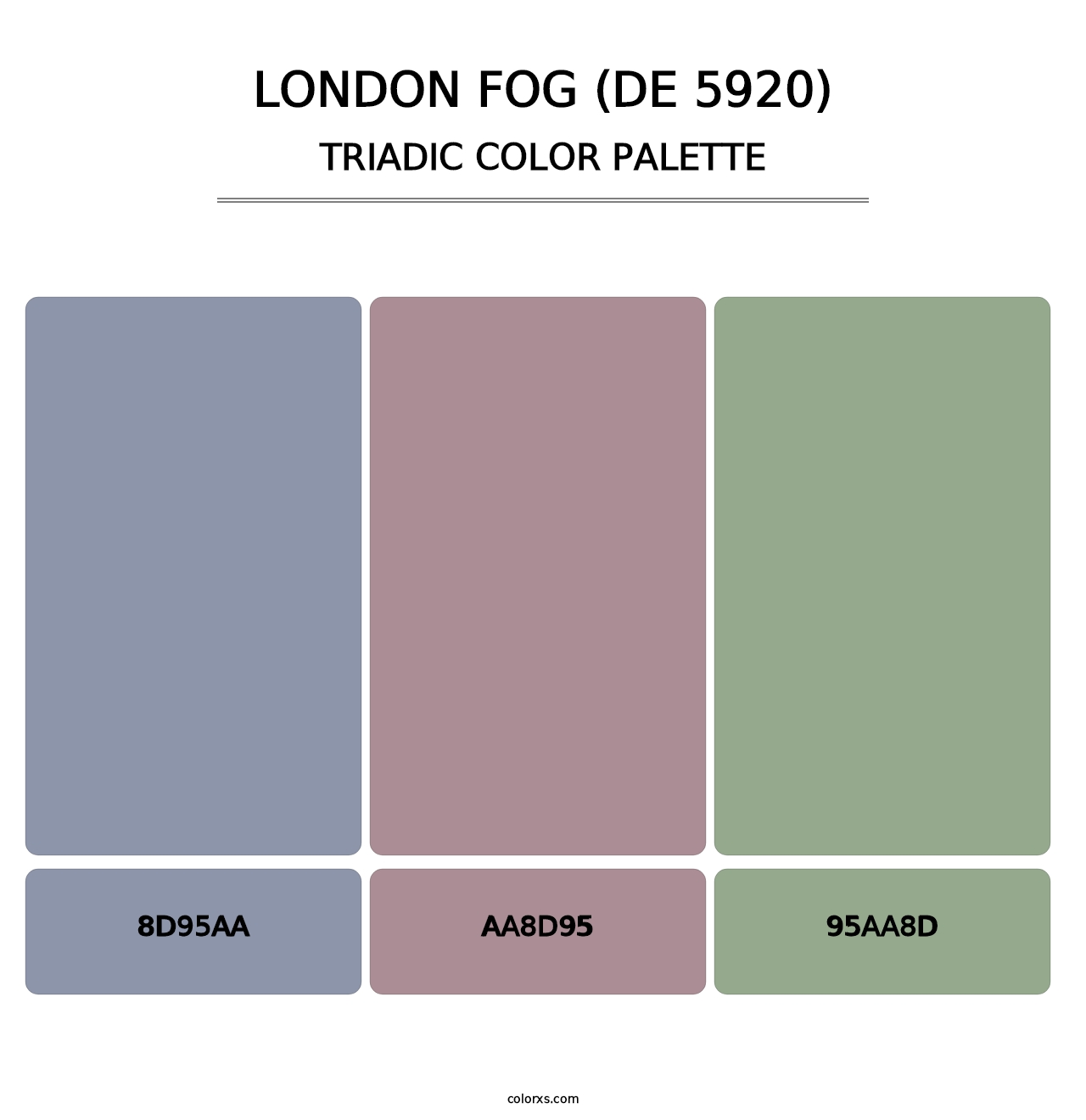 London Fog (DE 5920) - Triadic Color Palette