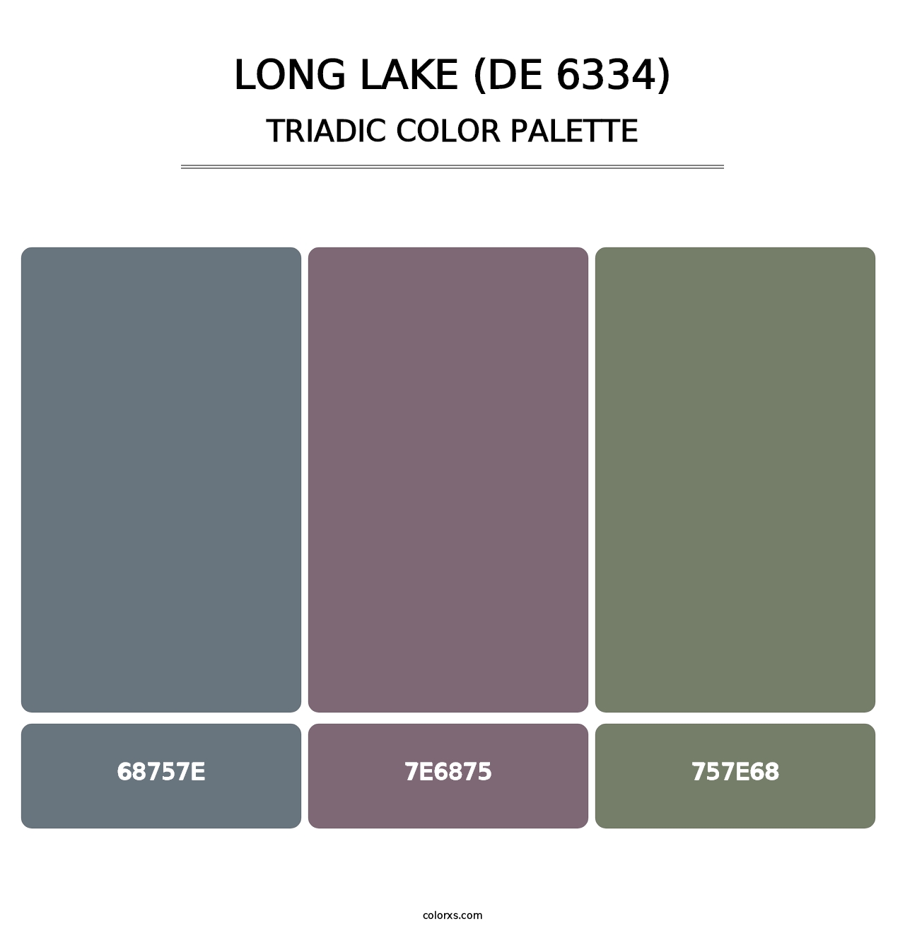 Long Lake (DE 6334) - Triadic Color Palette