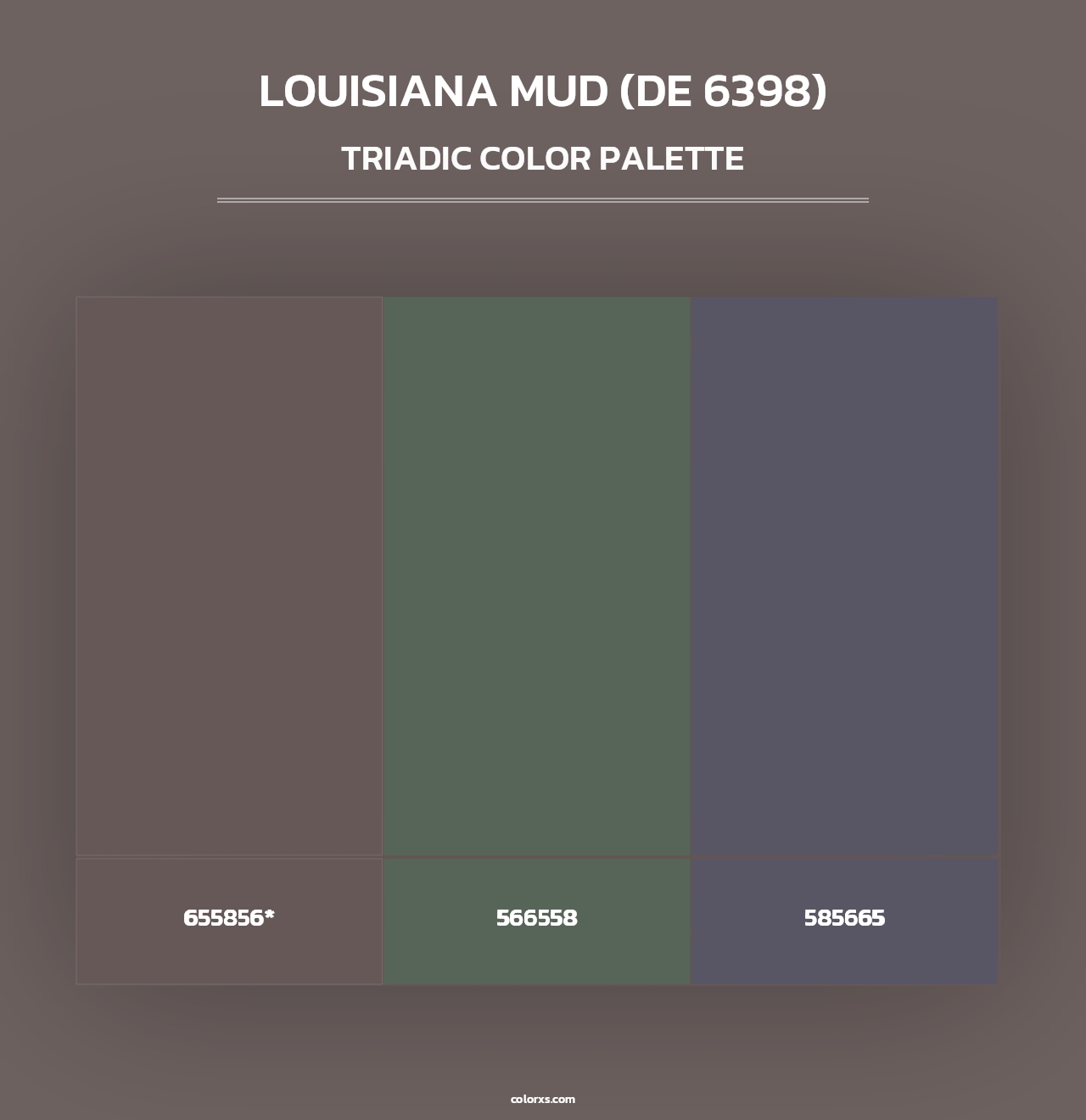 Louisiana Mud (DE 6398) - Triadic Color Palette