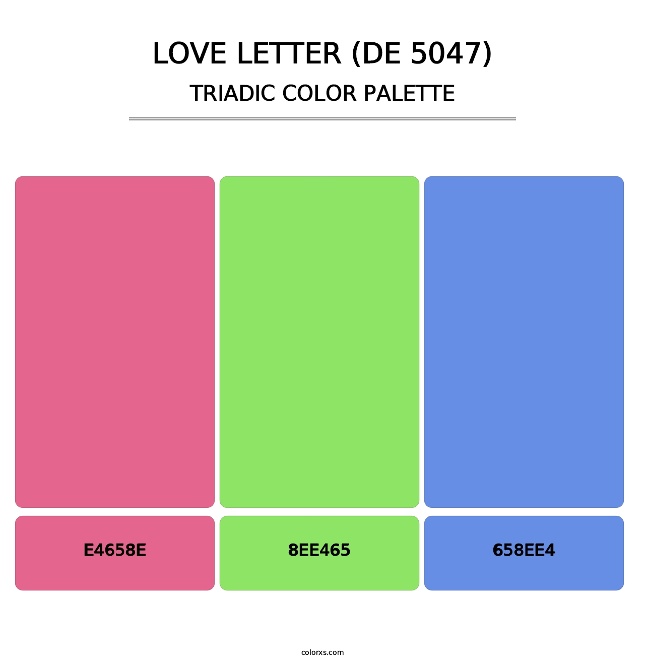 Love Letter (DE 5047) - Triadic Color Palette