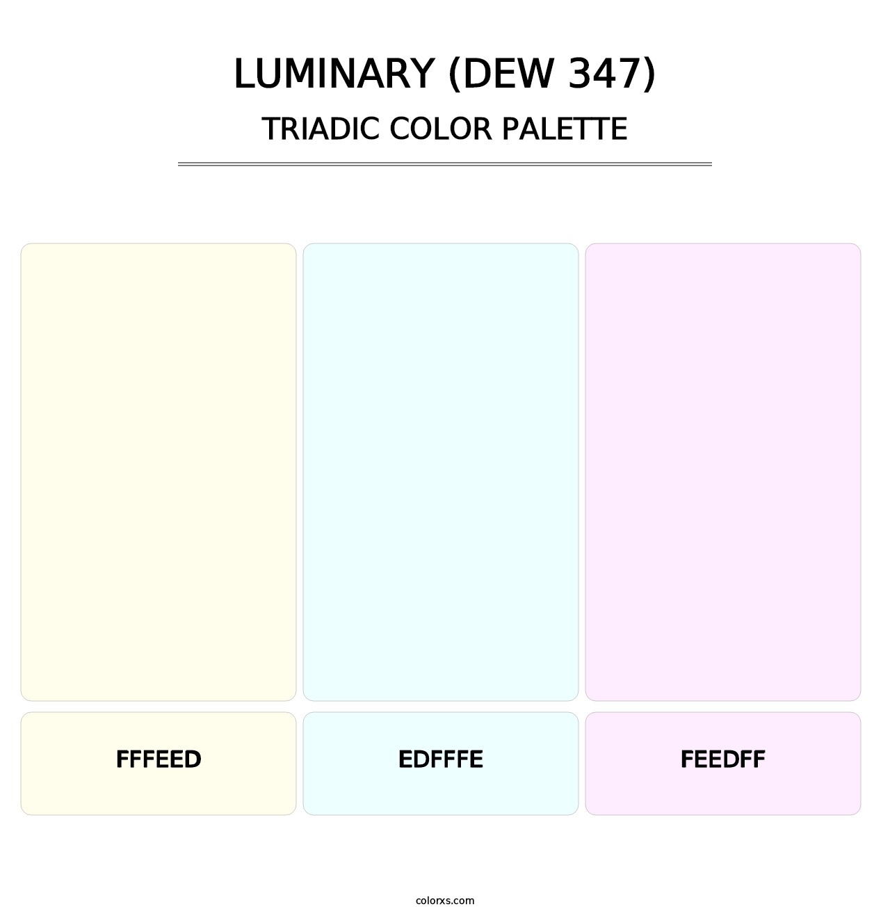 Luminary (DEW 347) - Triadic Color Palette