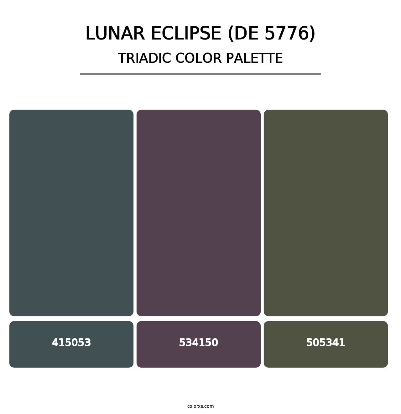 Lunar Eclipse (DE 5776) - Triadic Color Palette