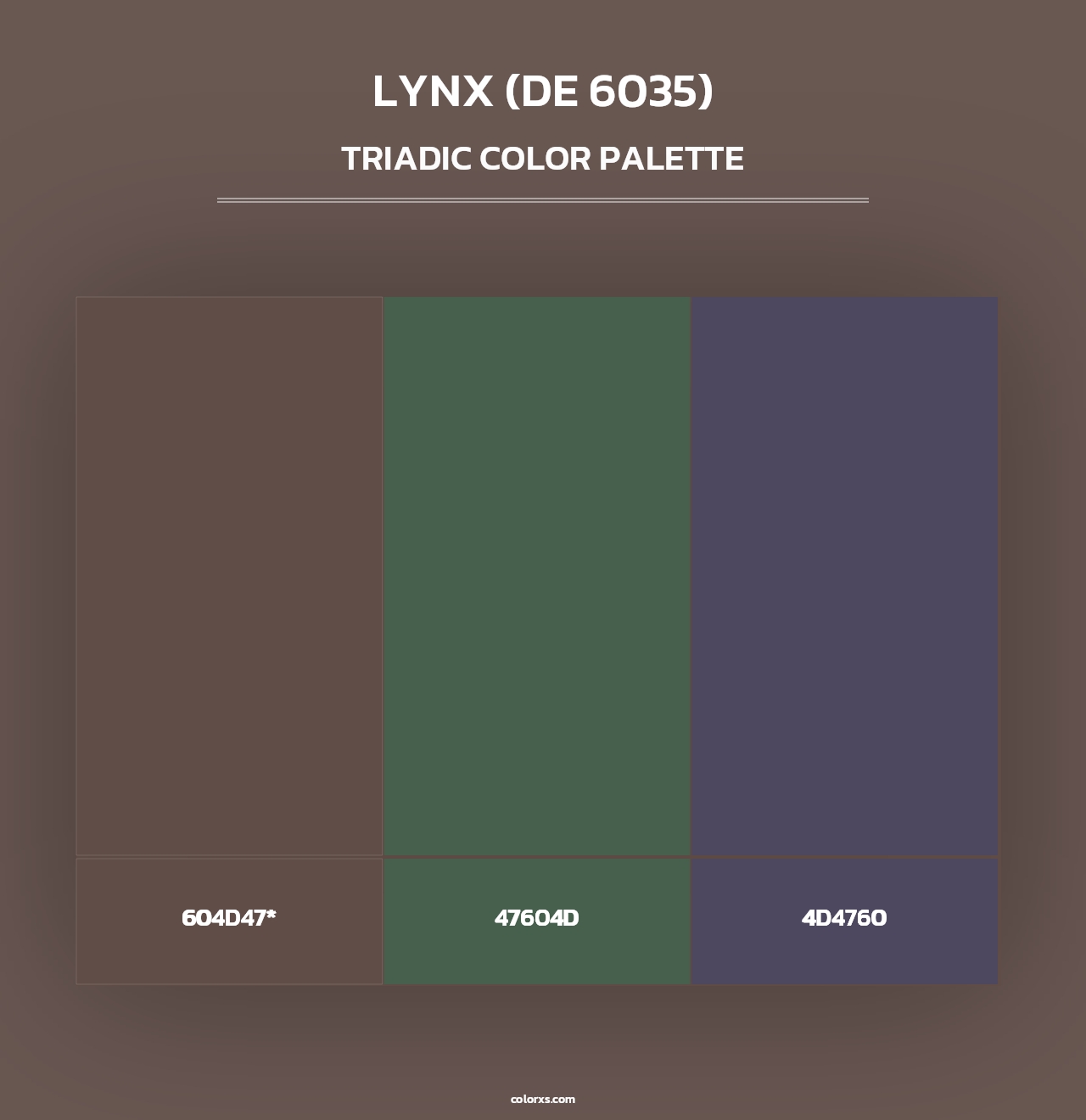 Lynx (DE 6035) - Triadic Color Palette
