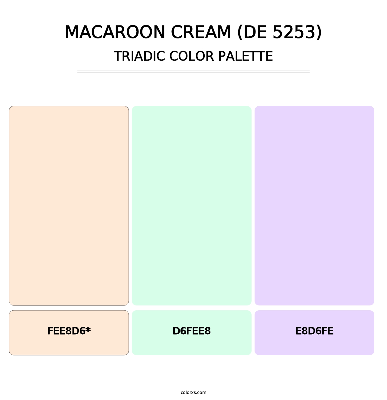 Macaroon Cream (DE 5253) - Triadic Color Palette