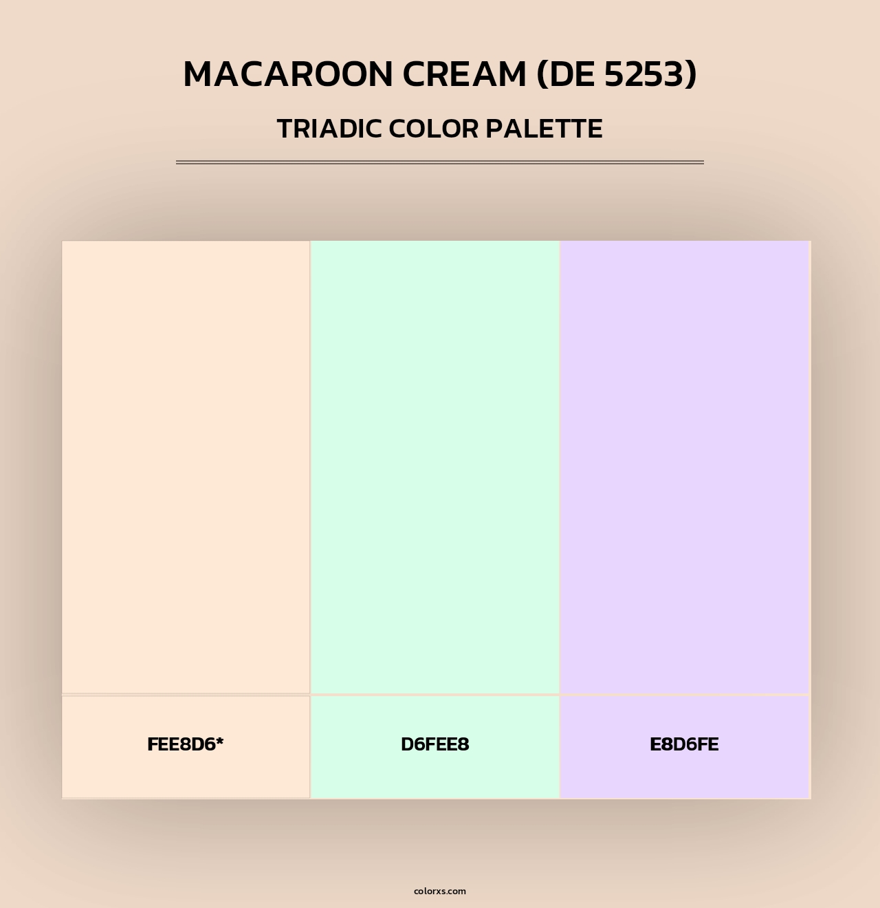 Macaroon Cream (DE 5253) - Triadic Color Palette