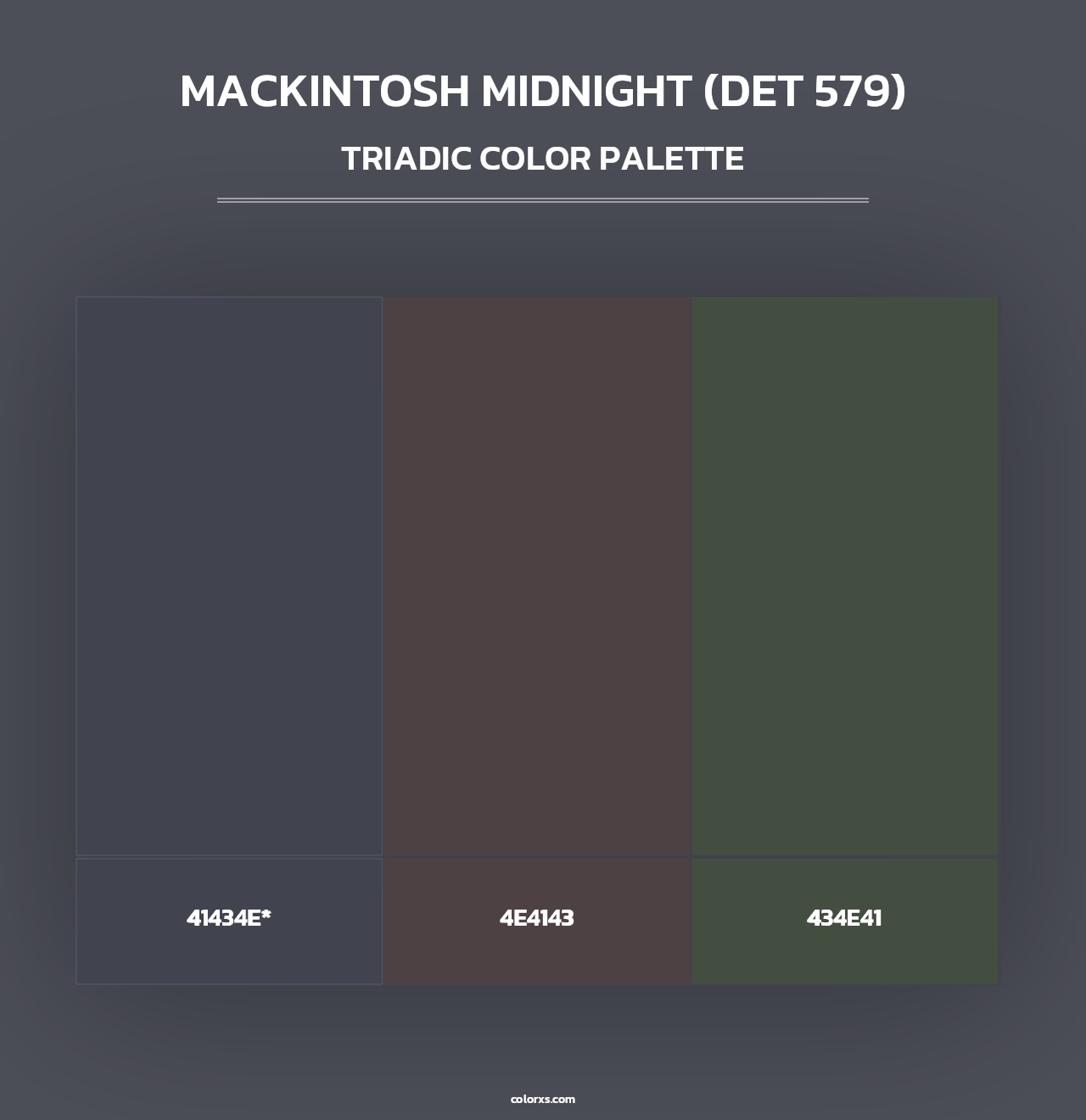 MacKintosh Midnight (DET 579) - Triadic Color Palette