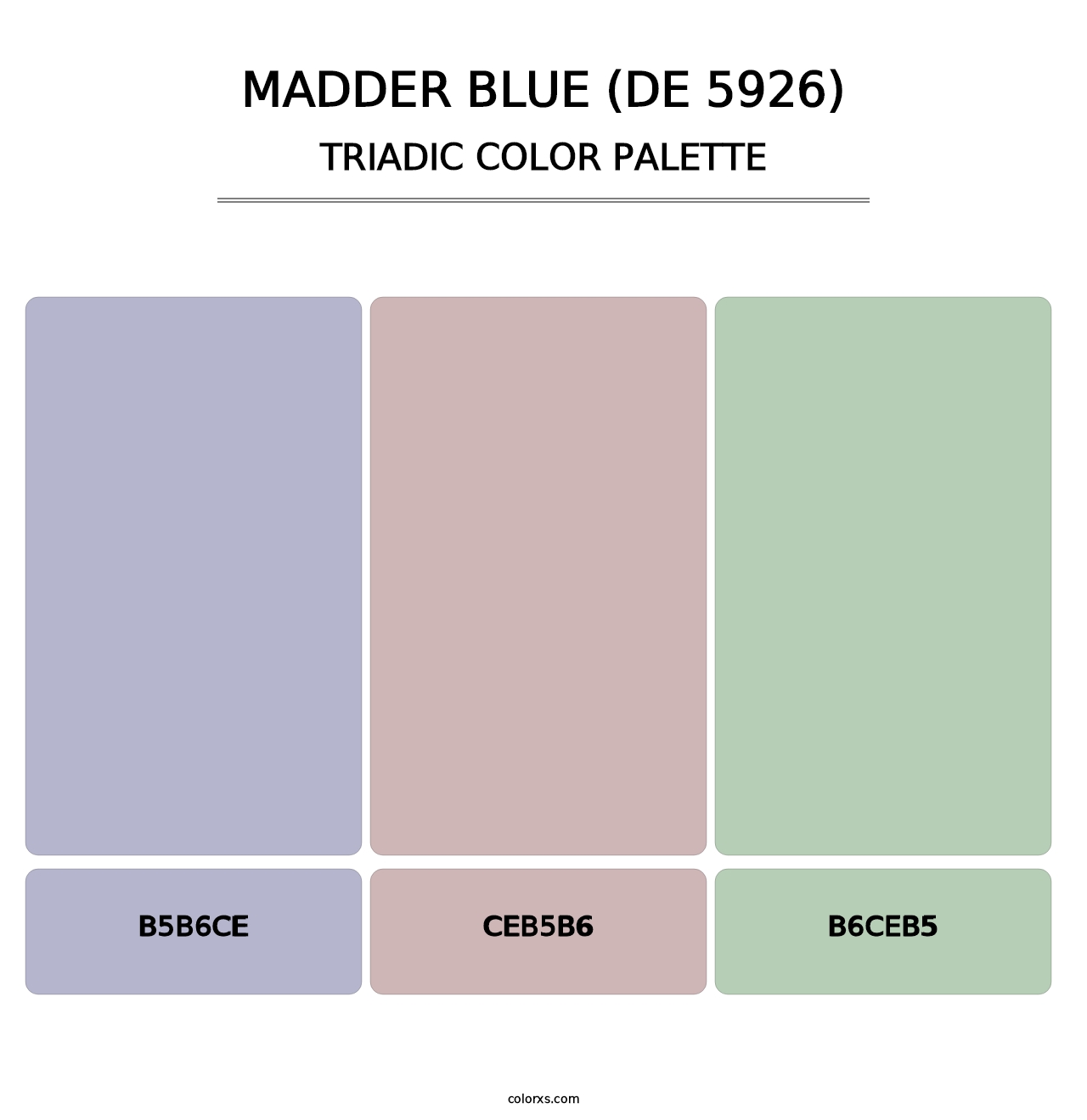 Madder Blue (DE 5926) - Triadic Color Palette