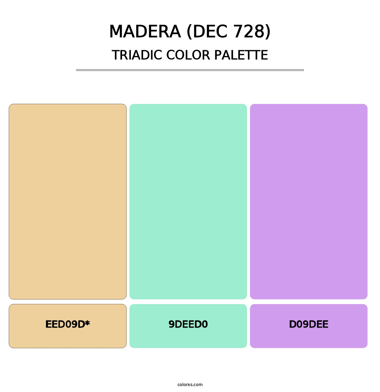 Madera (DEC 728) - Triadic Color Palette