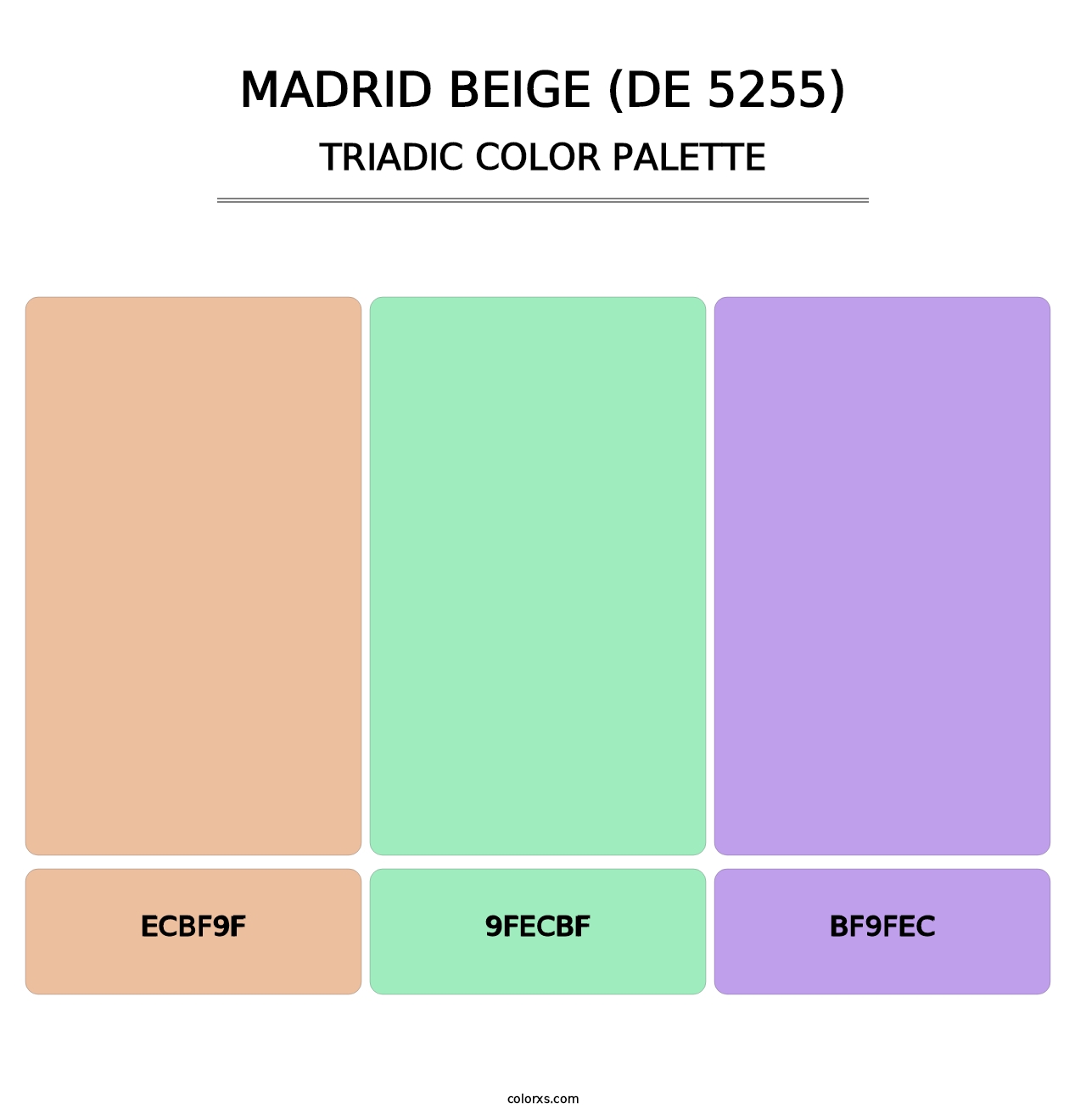 Madrid Beige (DE 5255) - Triadic Color Palette