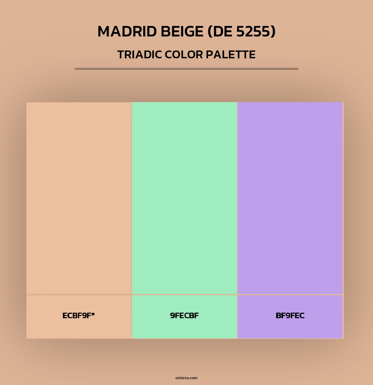 Madrid Beige (DE 5255) - Triadic Color Palette