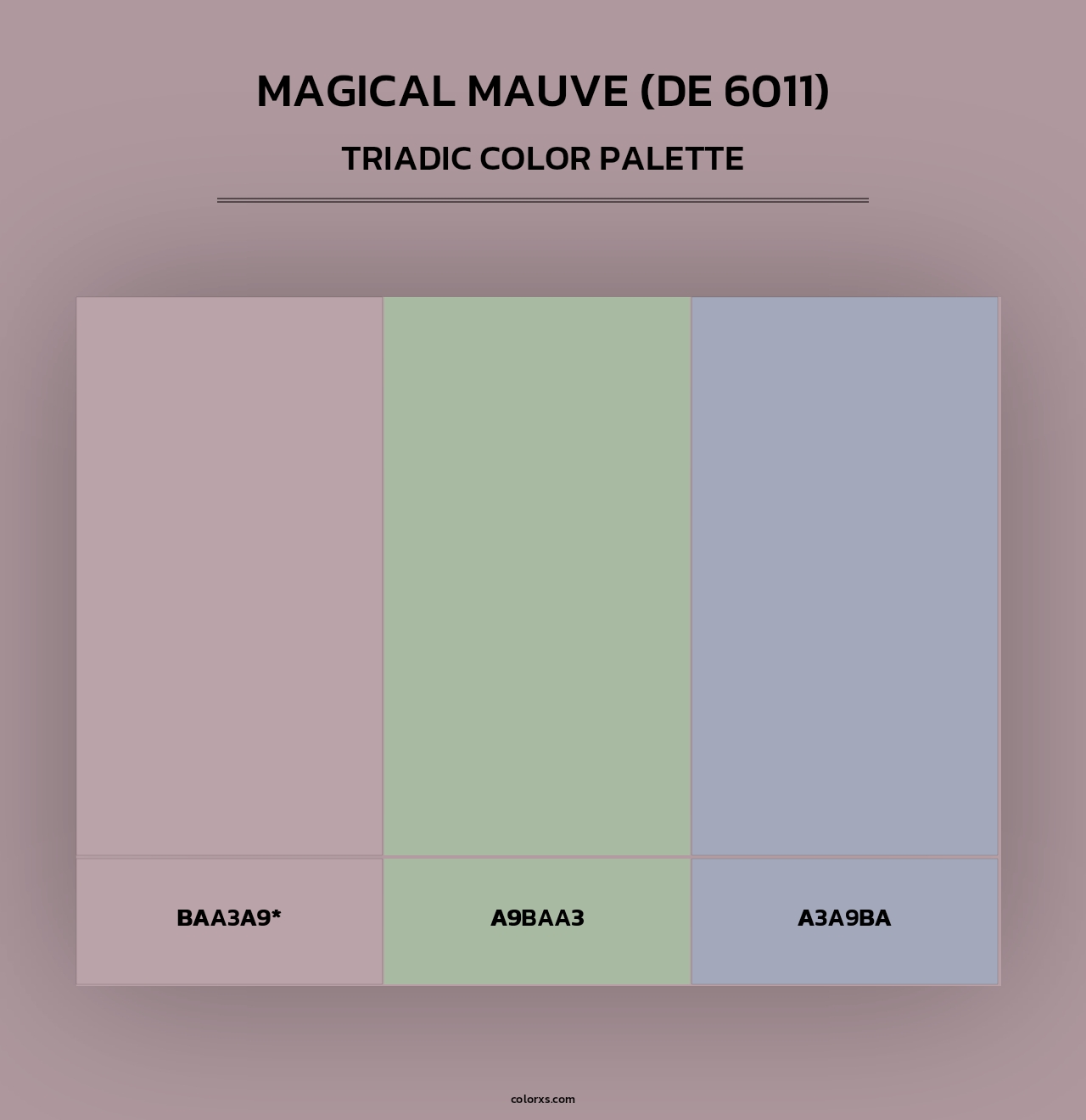 Magical Mauve (DE 6011) - Triadic Color Palette
