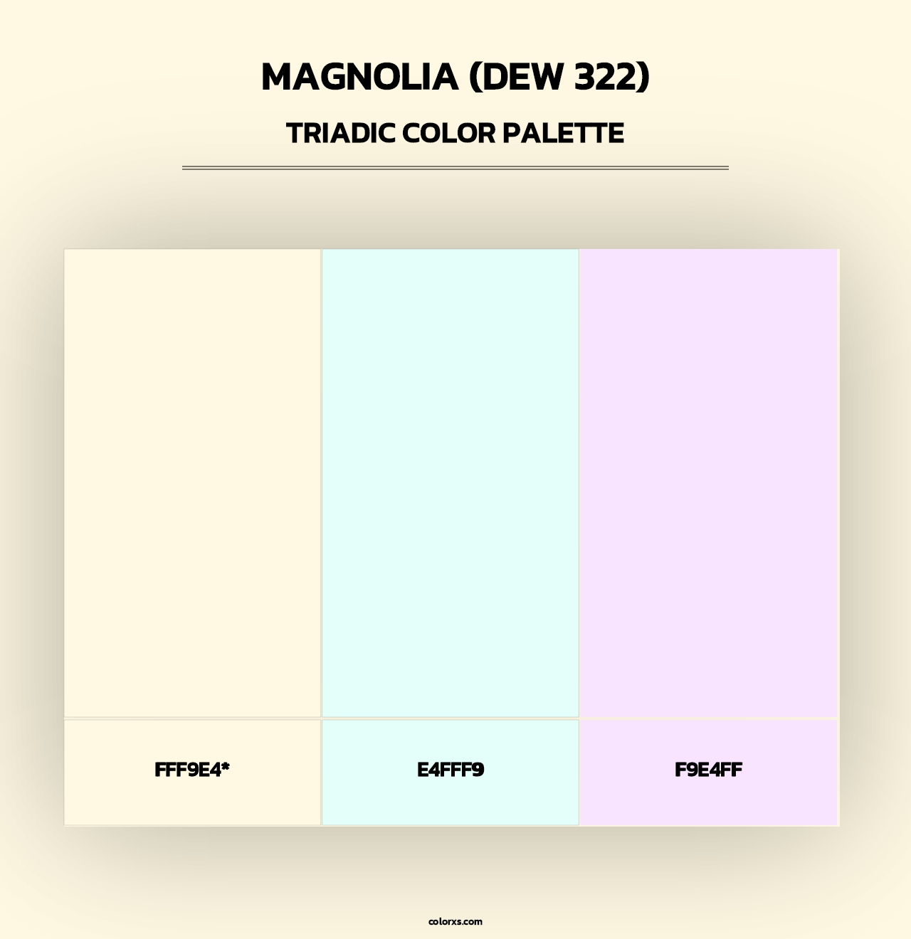 Magnolia (DEW 322) - Triadic Color Palette
