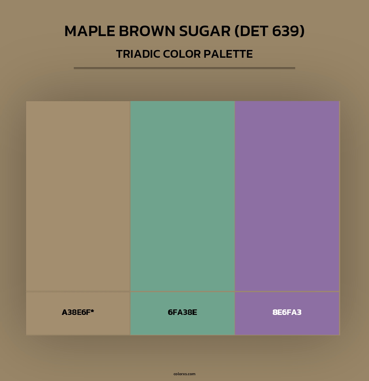 Maple Brown Sugar (DET 639) - Triadic Color Palette