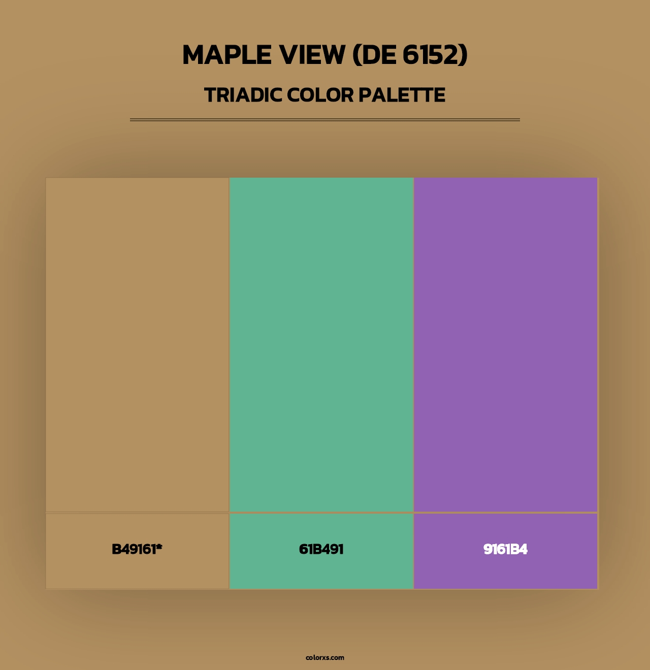 Maple View (DE 6152) - Triadic Color Palette