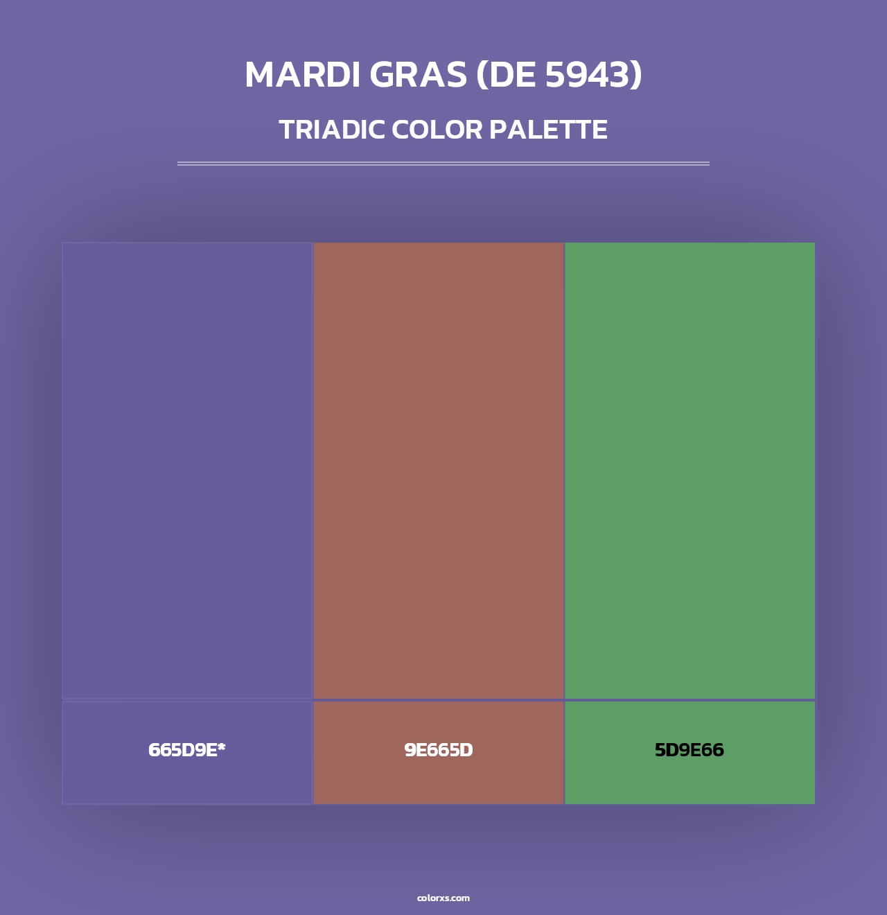 Mardi Gras (DE 5943) - Triadic Color Palette
