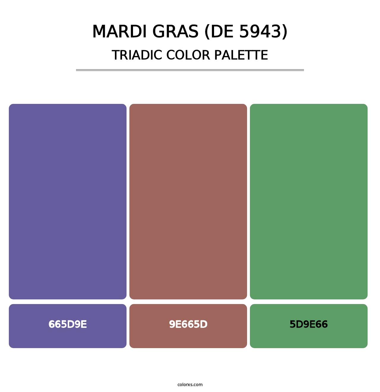 Mardi Gras (DE 5943) - Triadic Color Palette
