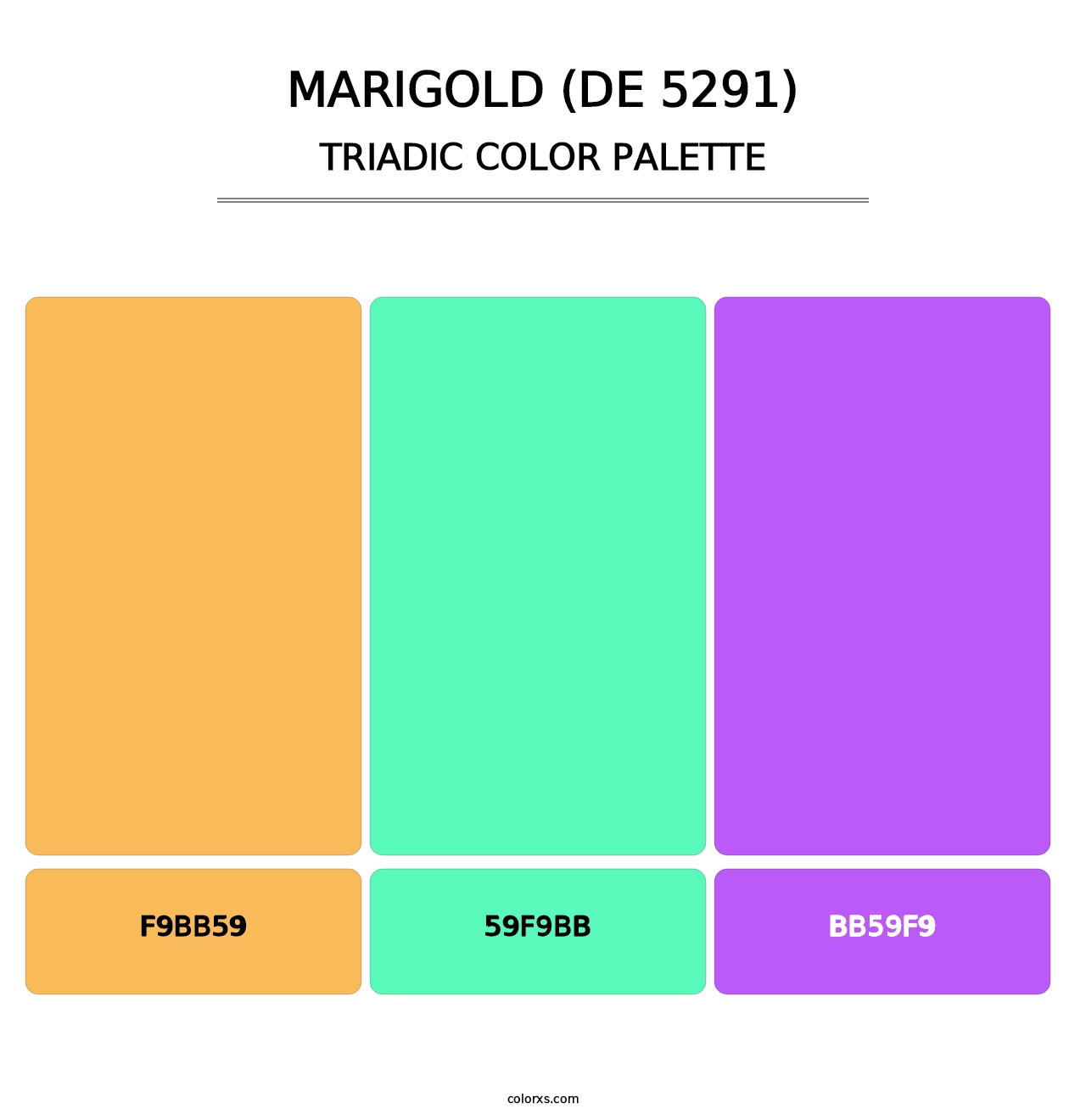 Marigold (DE 5291) - Triadic Color Palette