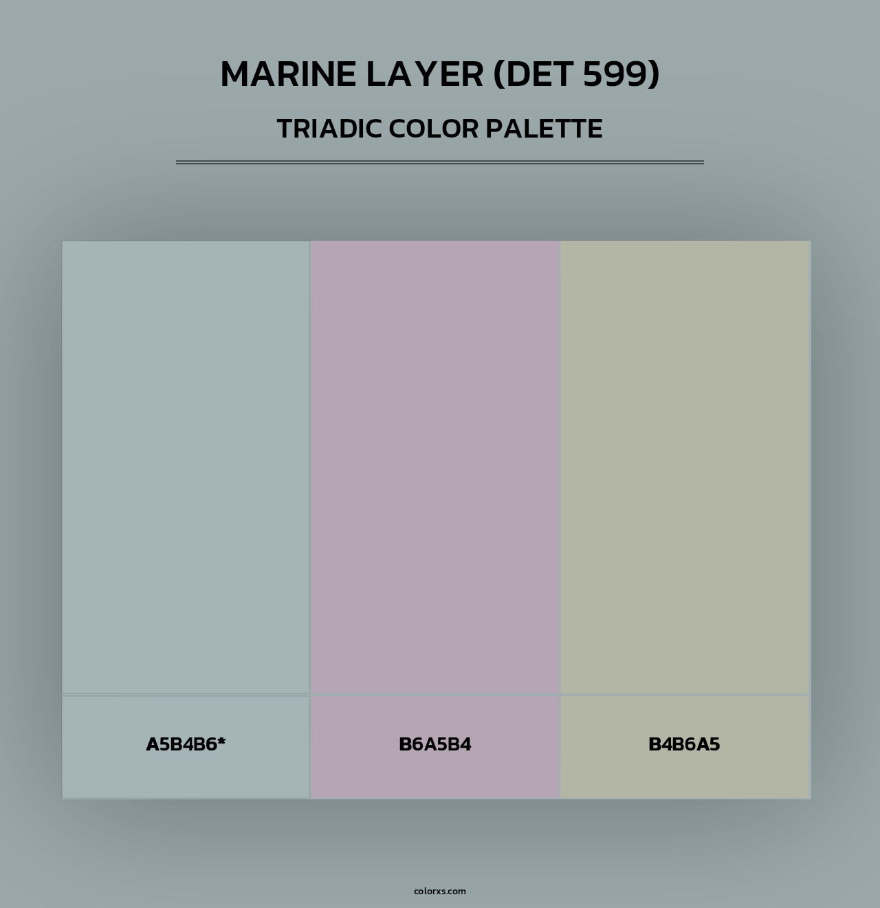 Marine Layer (DET 599) - Triadic Color Palette