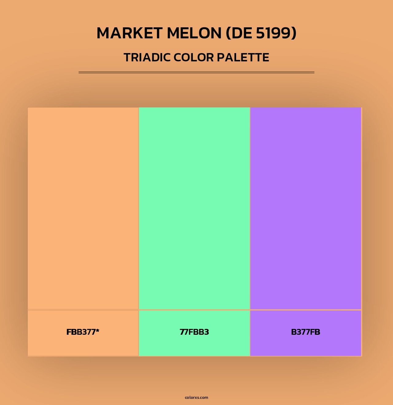 Market Melon (DE 5199) - Triadic Color Palette