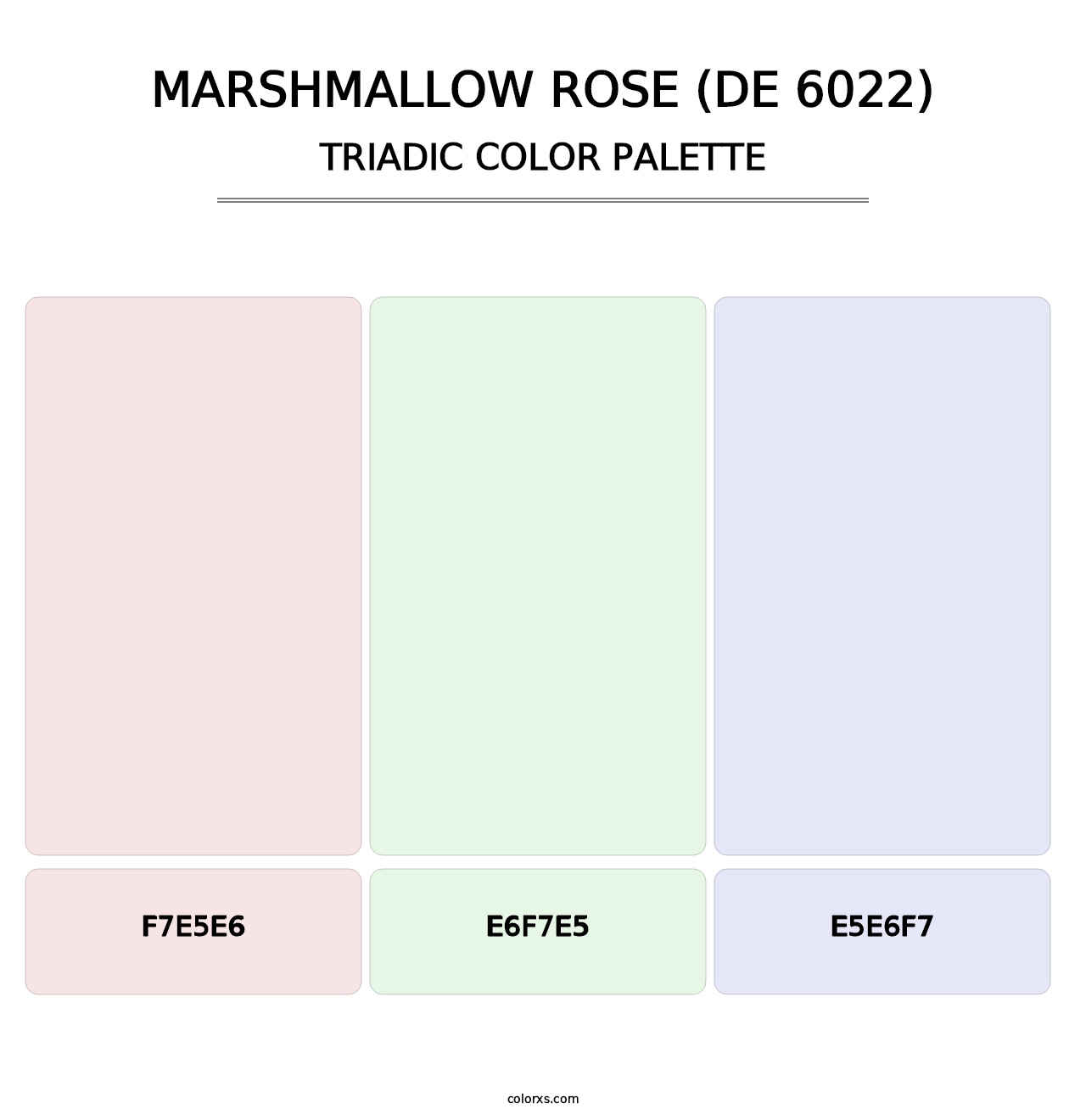 Marshmallow Rose (DE 6022) - Triadic Color Palette