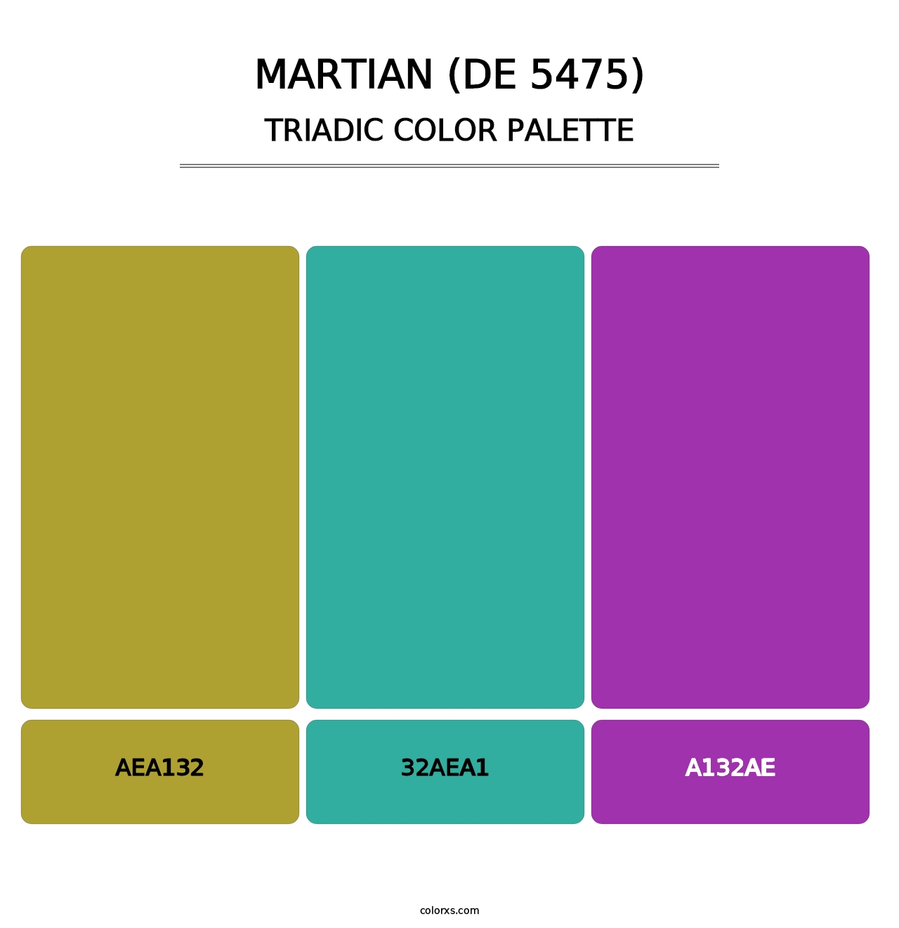 Martian (DE 5475) - Triadic Color Palette