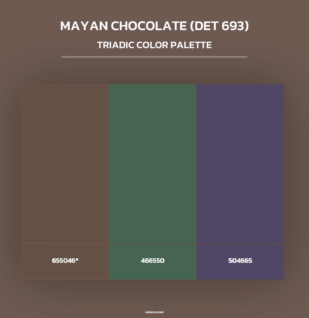 Mayan Chocolate (DET 693) - Triadic Color Palette