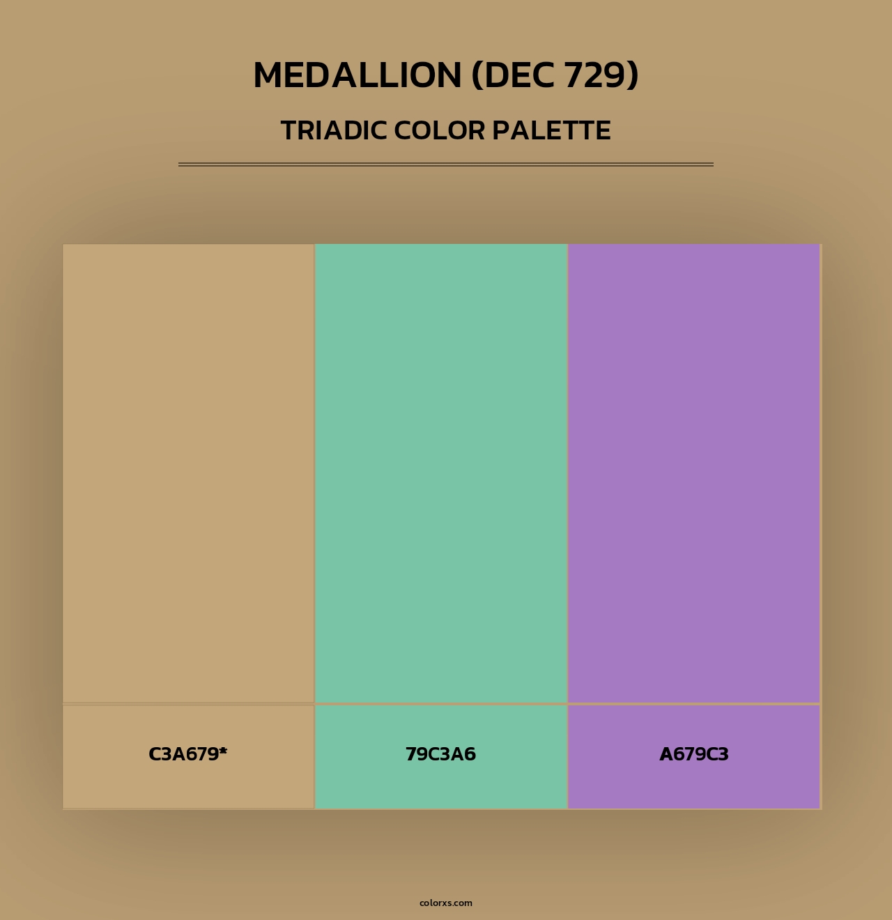 Medallion (DEC 729) - Triadic Color Palette