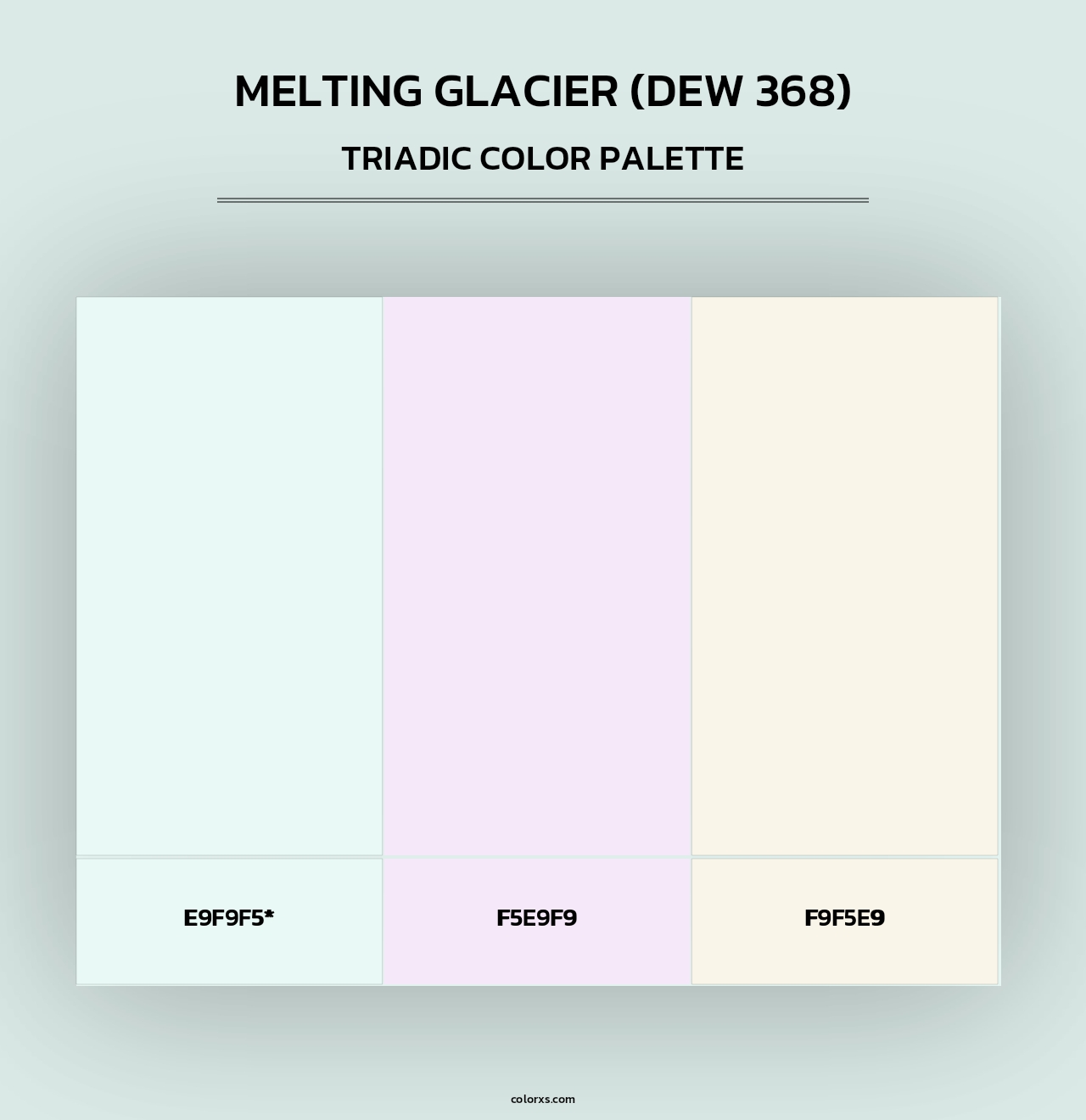 Melting Glacier (DEW 368) - Triadic Color Palette