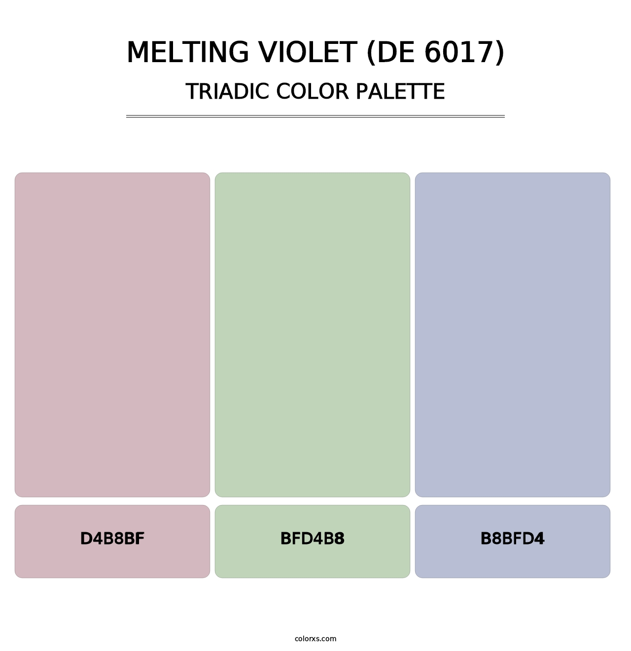 Melting Violet (DE 6017) - Triadic Color Palette