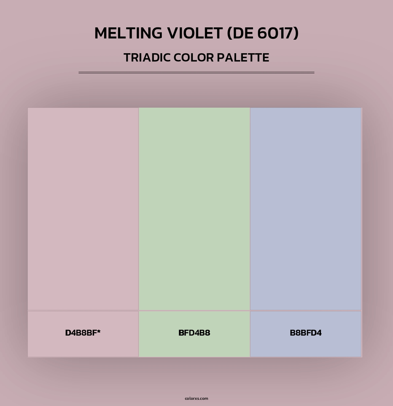 Melting Violet (DE 6017) - Triadic Color Palette