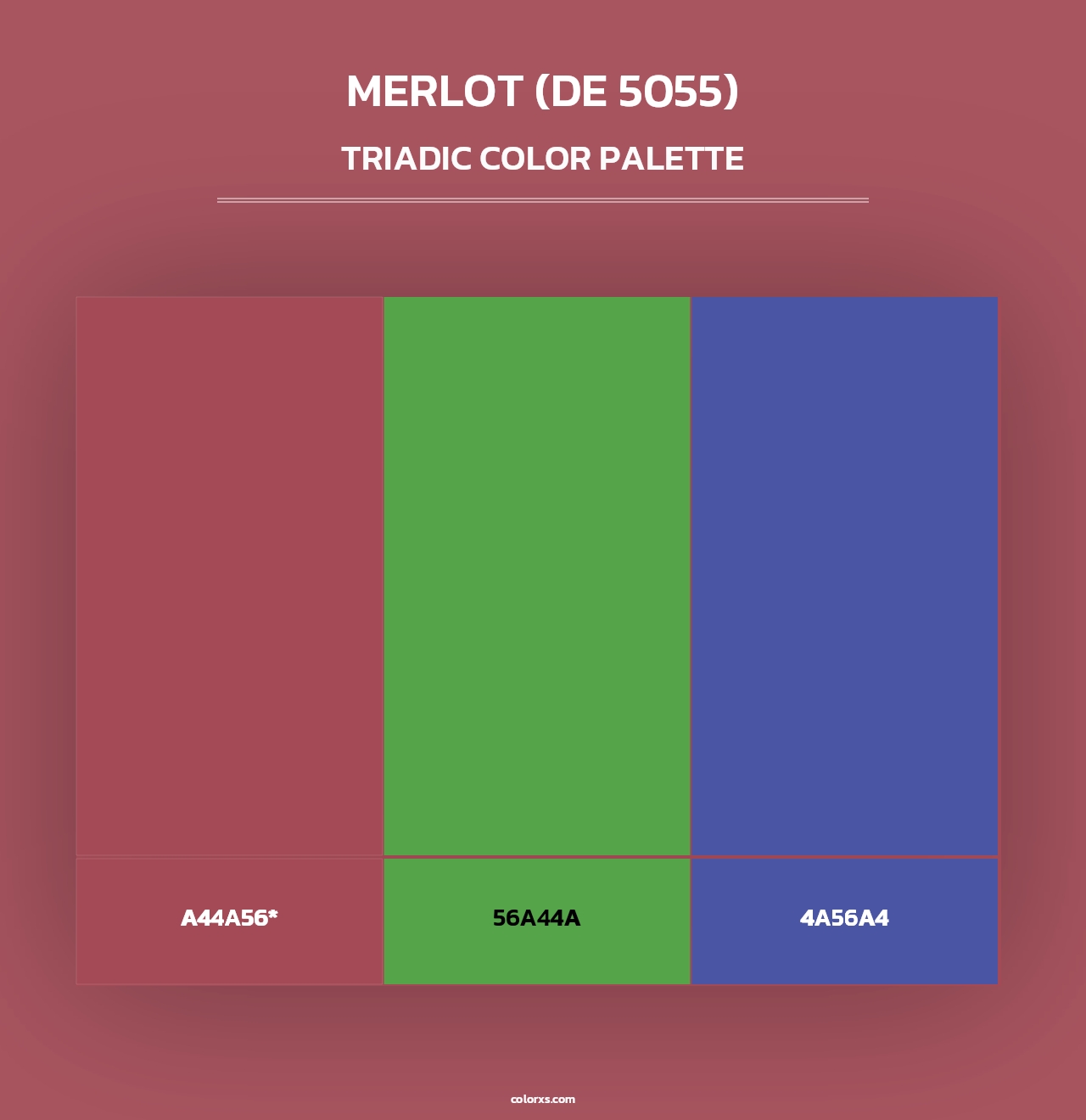 Merlot (DE 5055) - Triadic Color Palette