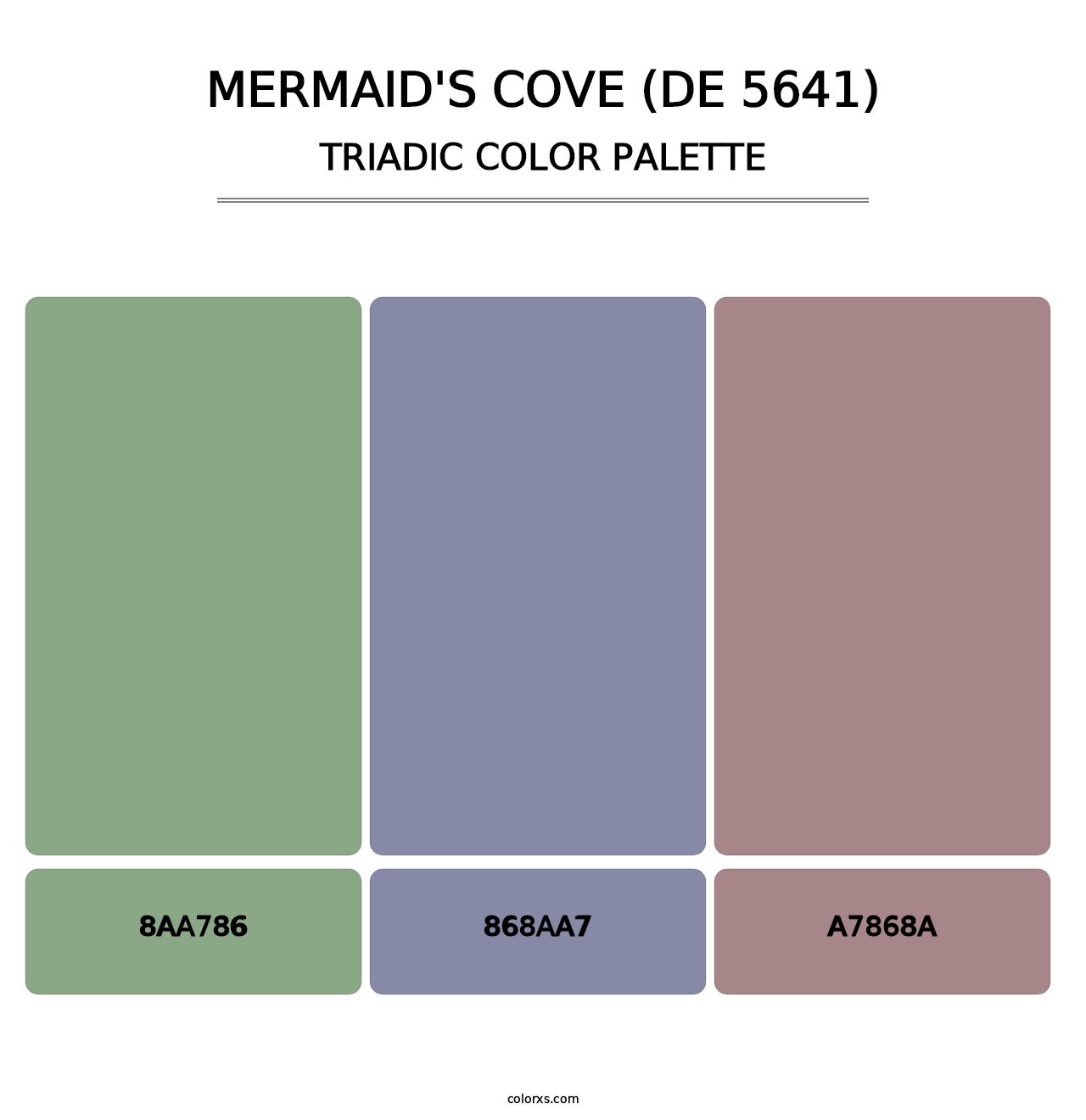 Mermaid's Cove (DE 5641) - Triadic Color Palette