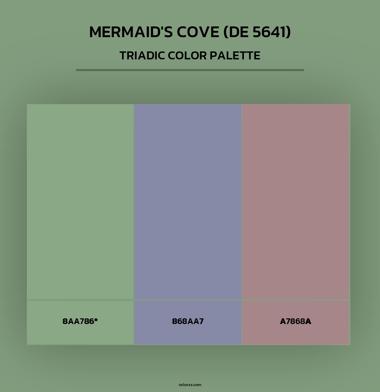 Mermaid's Cove (DE 5641) - Triadic Color Palette