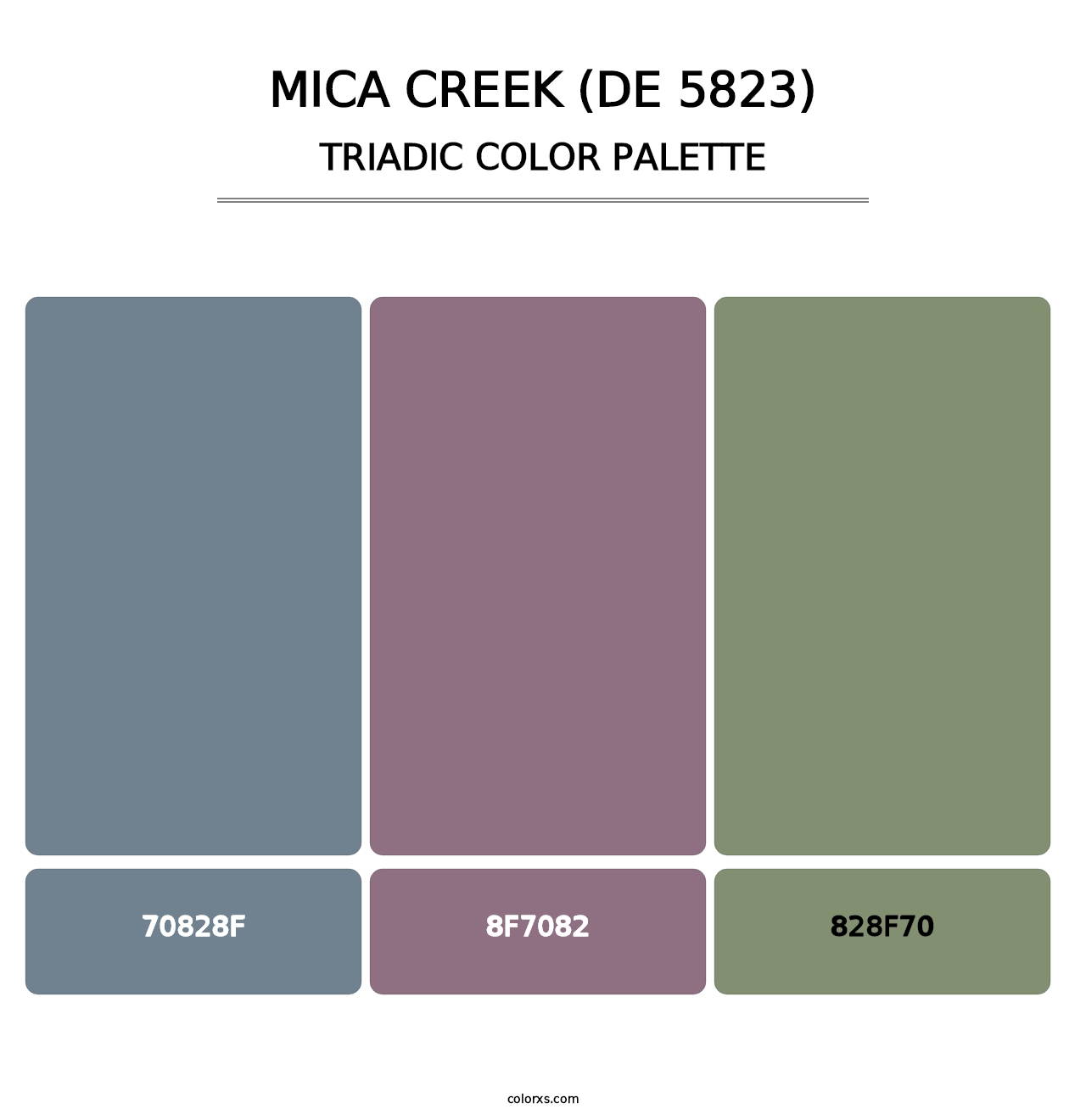 Mica Creek (DE 5823) - Triadic Color Palette
