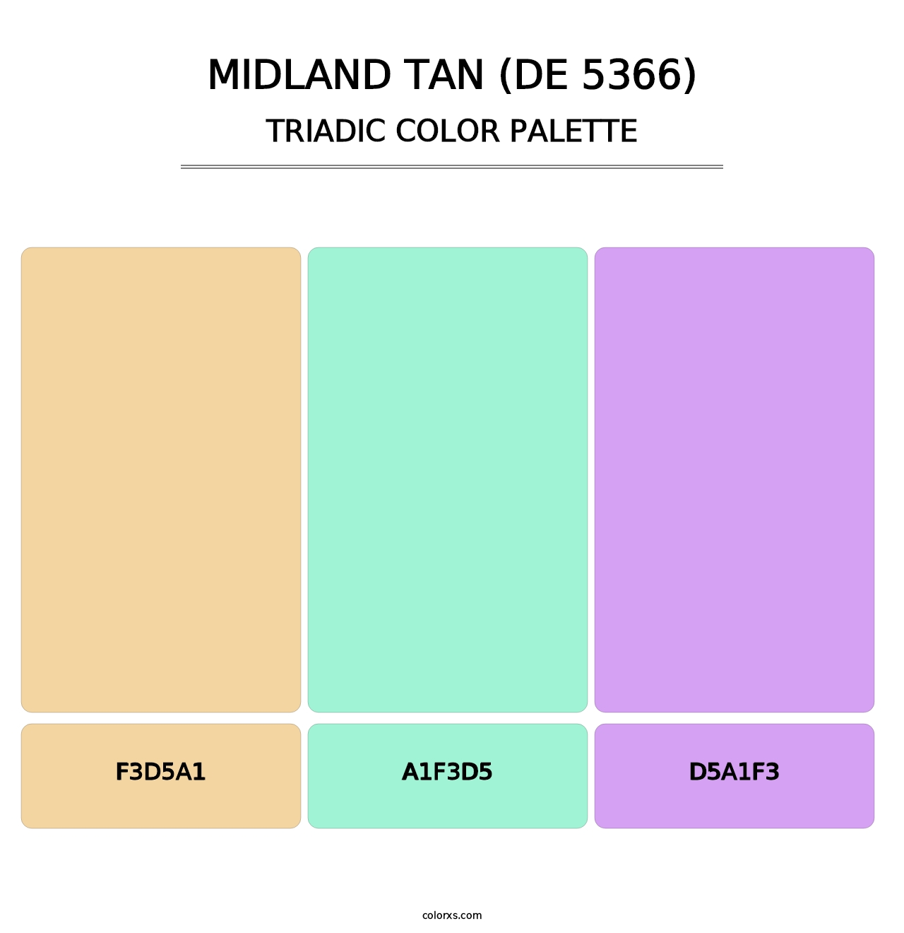Midland Tan (DE 5366) - Triadic Color Palette