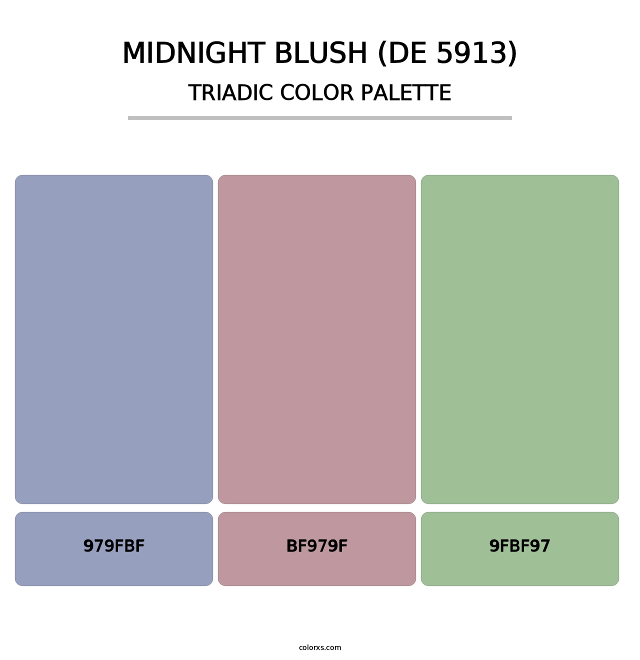 Midnight Blush (DE 5913) - Triadic Color Palette
