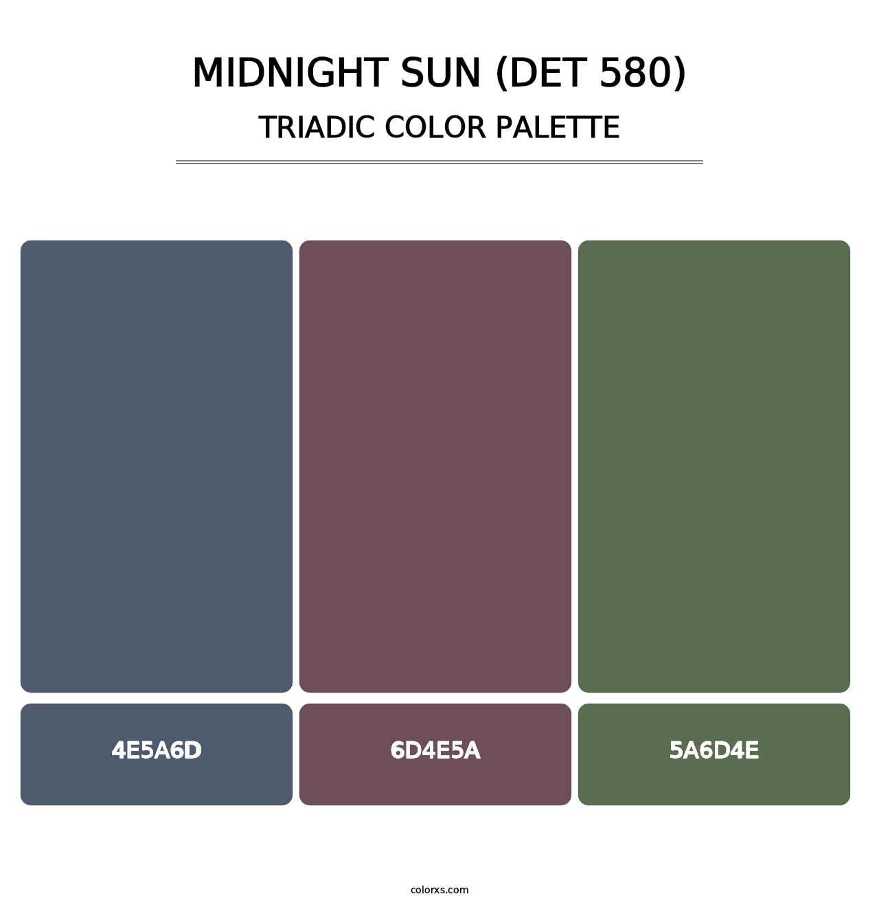 Midnight Sun (DET 580) - Triadic Color Palette