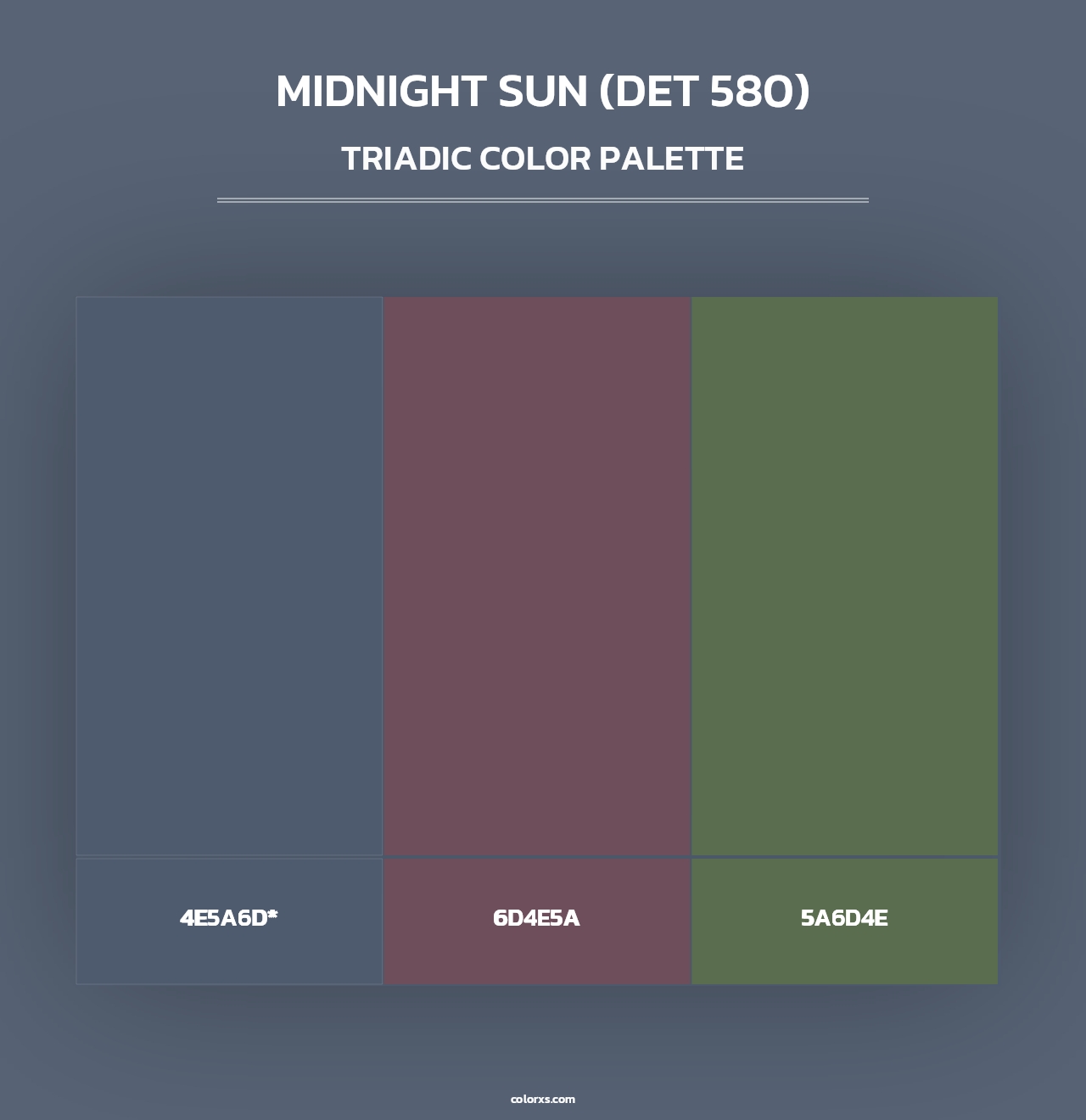 Midnight Sun (DET 580) - Triadic Color Palette